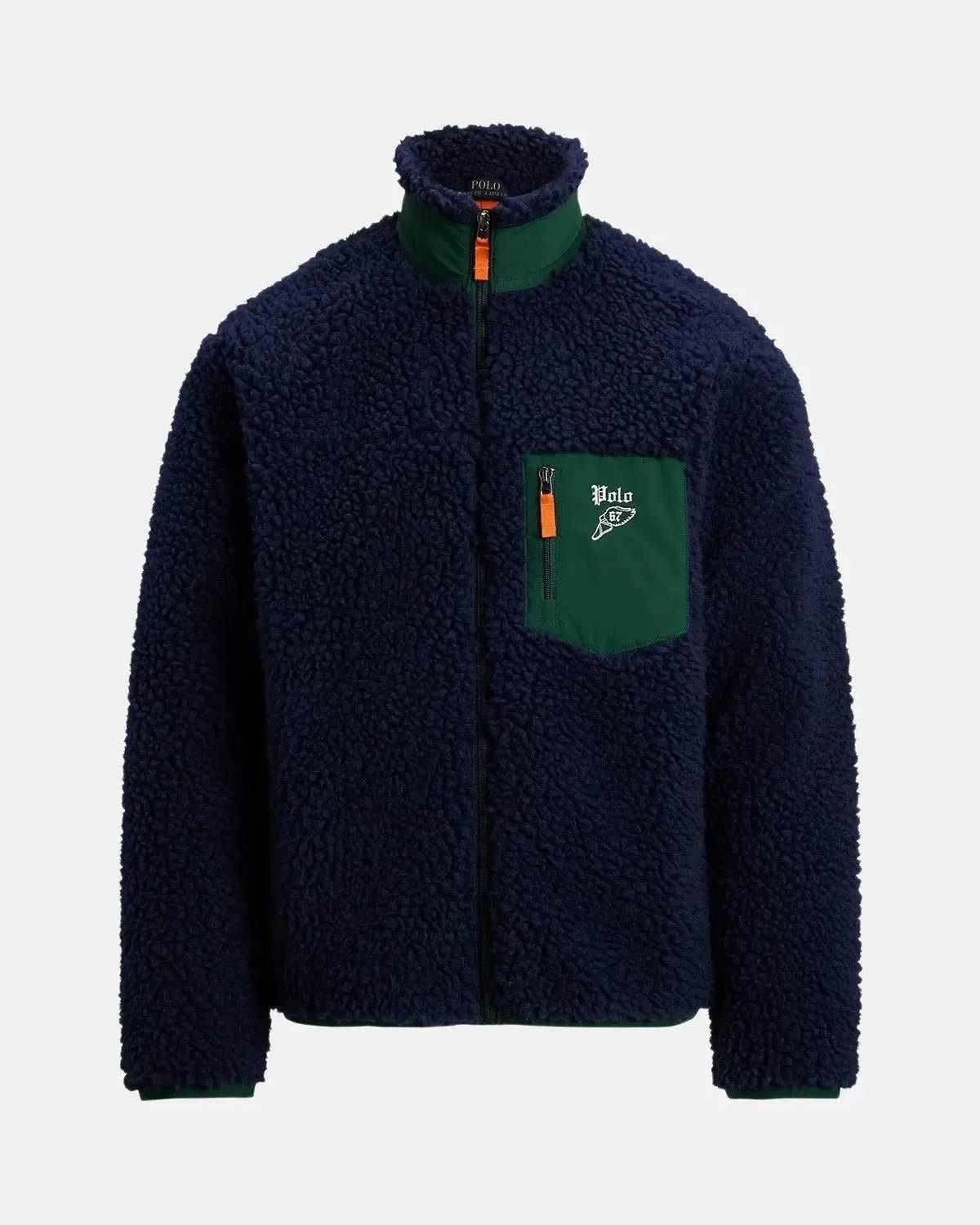 RALPH LAUREN MENS WOOL BORG LOGO SHERPA ZIP THROUGH FLEECE CRUISE NAVY – RALPH-LAUREN-710980869-001-M | Studio DOS by Designer Outlet Sales