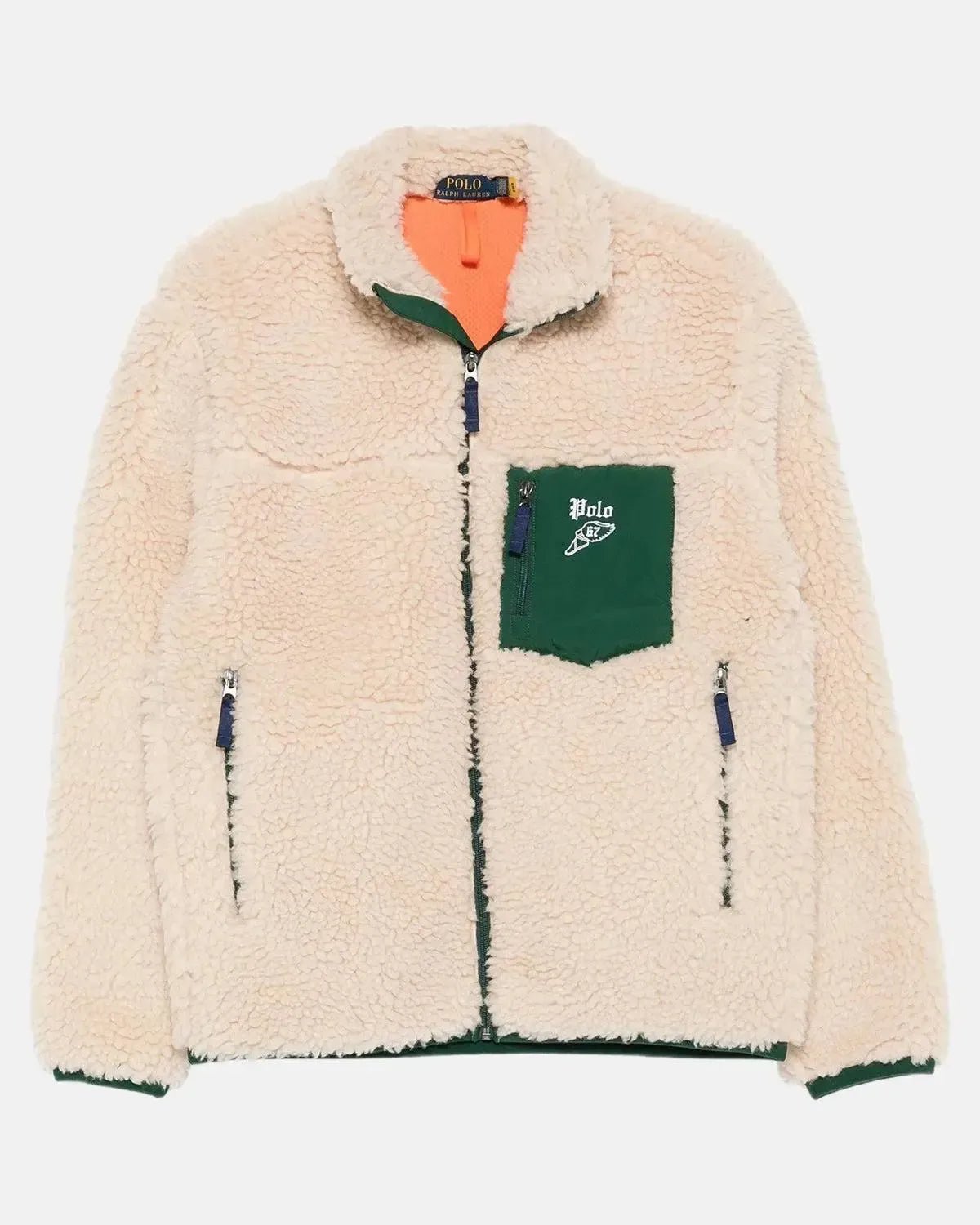 RALPH LAUREN MENS WOOL BORG LOGO SHERPA ZIP THROUGH FLEECE RANCH CREAM – RALPH-LAUREN-710980869-002-M | Studio DOS by Designer Outlet Sales