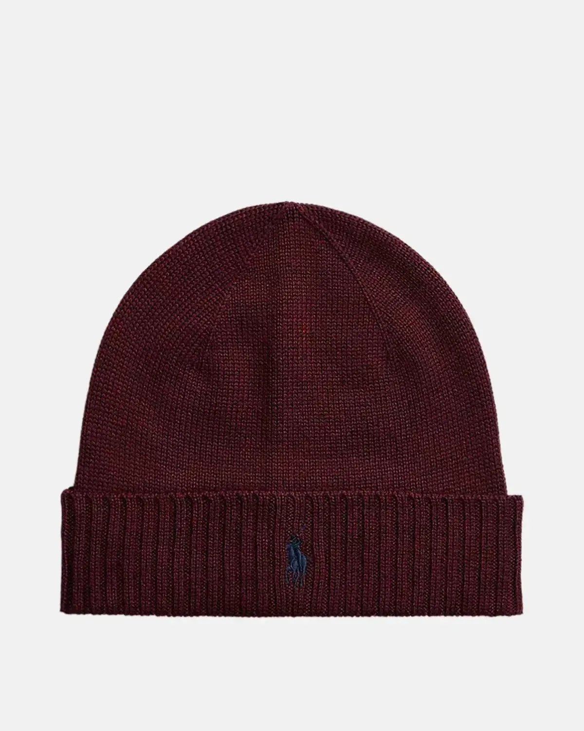 RALPH LAUREN SIGNATURE PONY WOOL BEANIE AGED WINE HEATHER – RALPH-LAUREN-710886137-006-OS | Studio DOS by Designer Outlet Sales