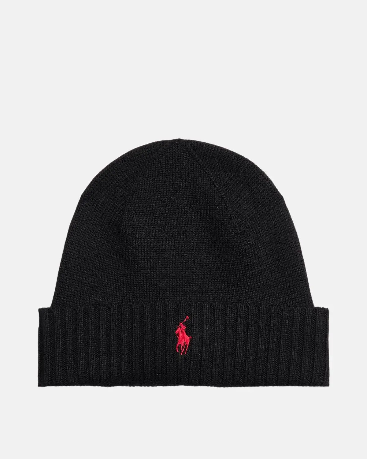 RALPH LAUREN SIGNATURE PONY WOOL BEANIE BLACK – RALPH-LAUREN-710886137-001-OS | Studio DOS by Designer Outlet Sales