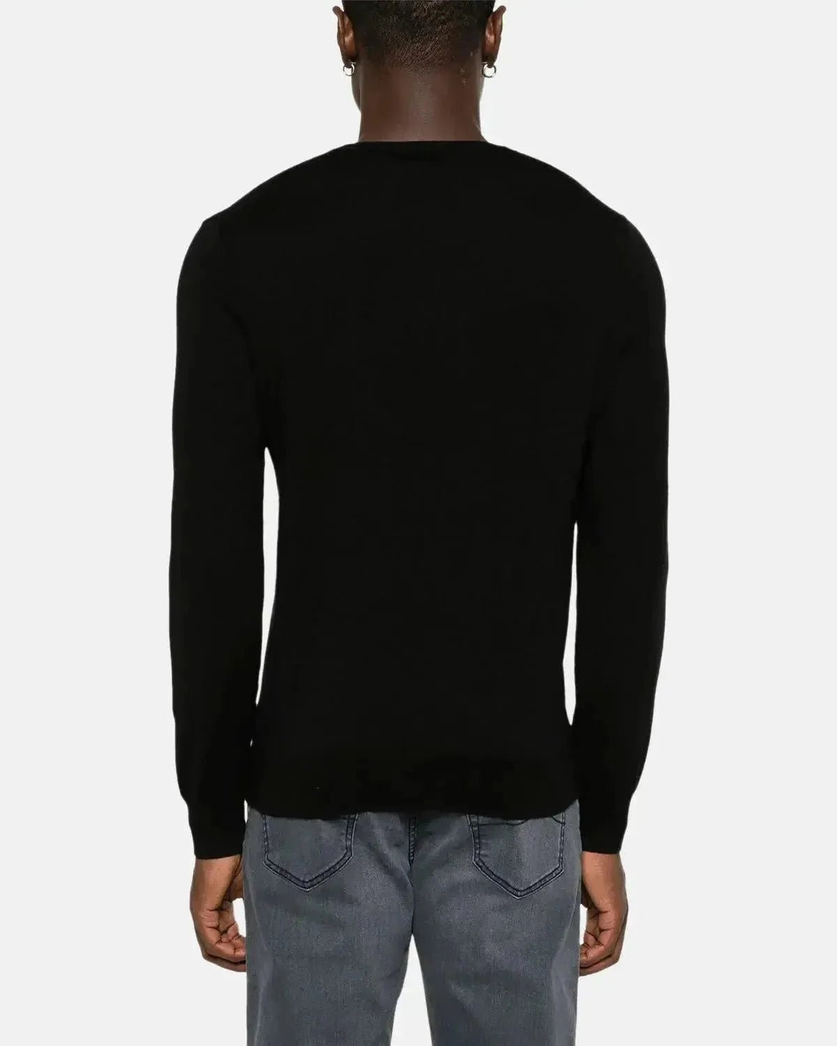 RALPH LAUREN SLIM FIT WASHABLE WOOL CREWNECK JUMPER BLACK – RALPH-LAUREN-710946143-004-M | Studio DOS by Designer Outlet Sales