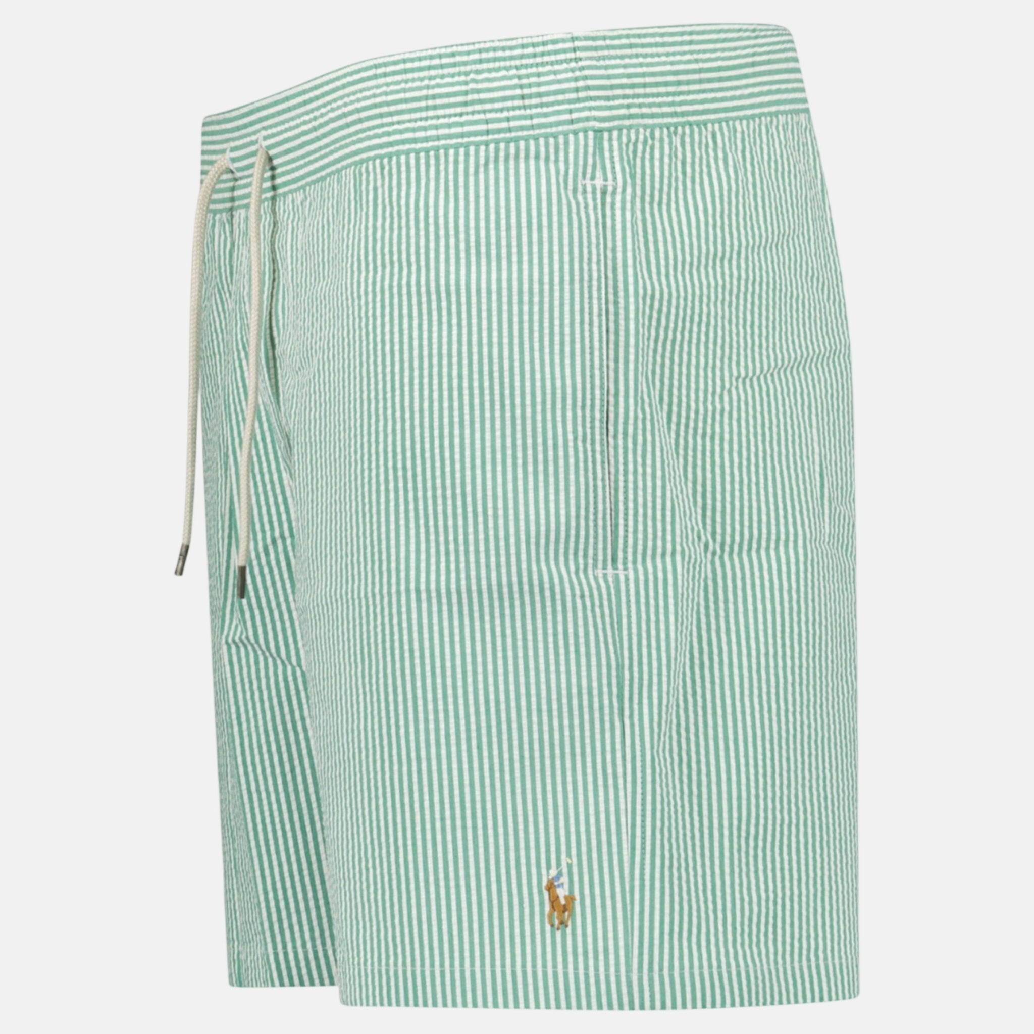 Ralph Lauren Traveller Classic Swim Trunk Raft Green Seersucker – O15 | Studio DOS by Designer Outlet Sales