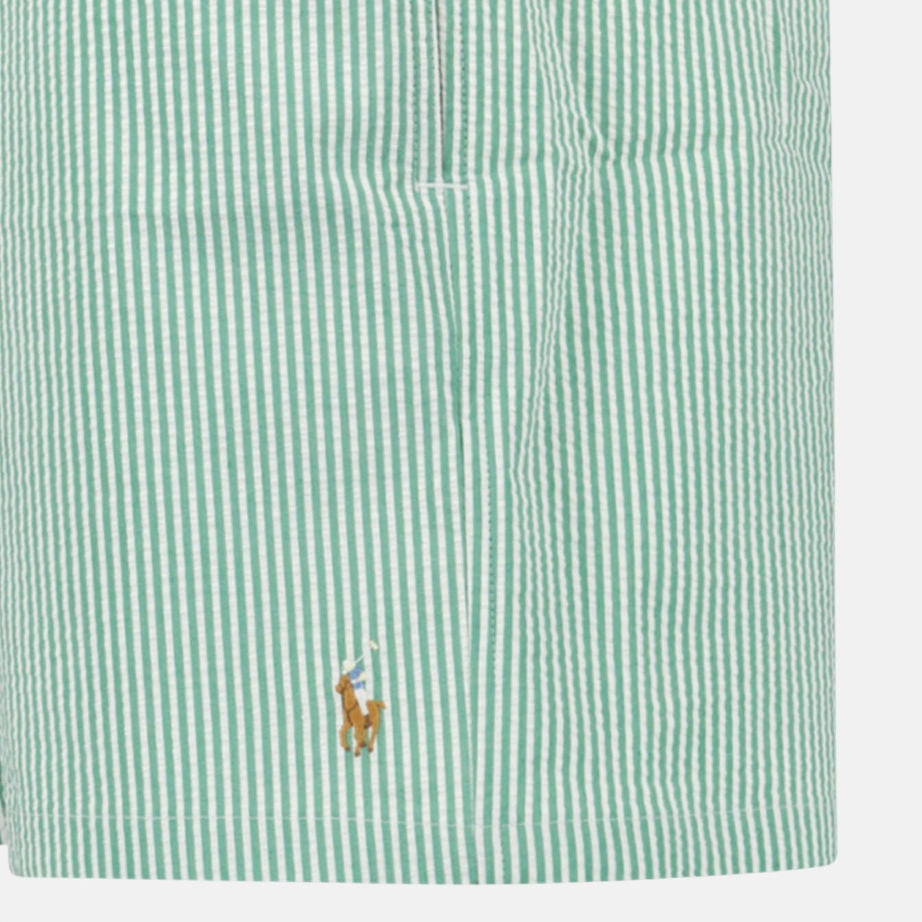 Ralph Lauren Traveller Classic Swim Trunk Raft Green Seersucker – O15 | Studio DOS by Designer Outlet Sales