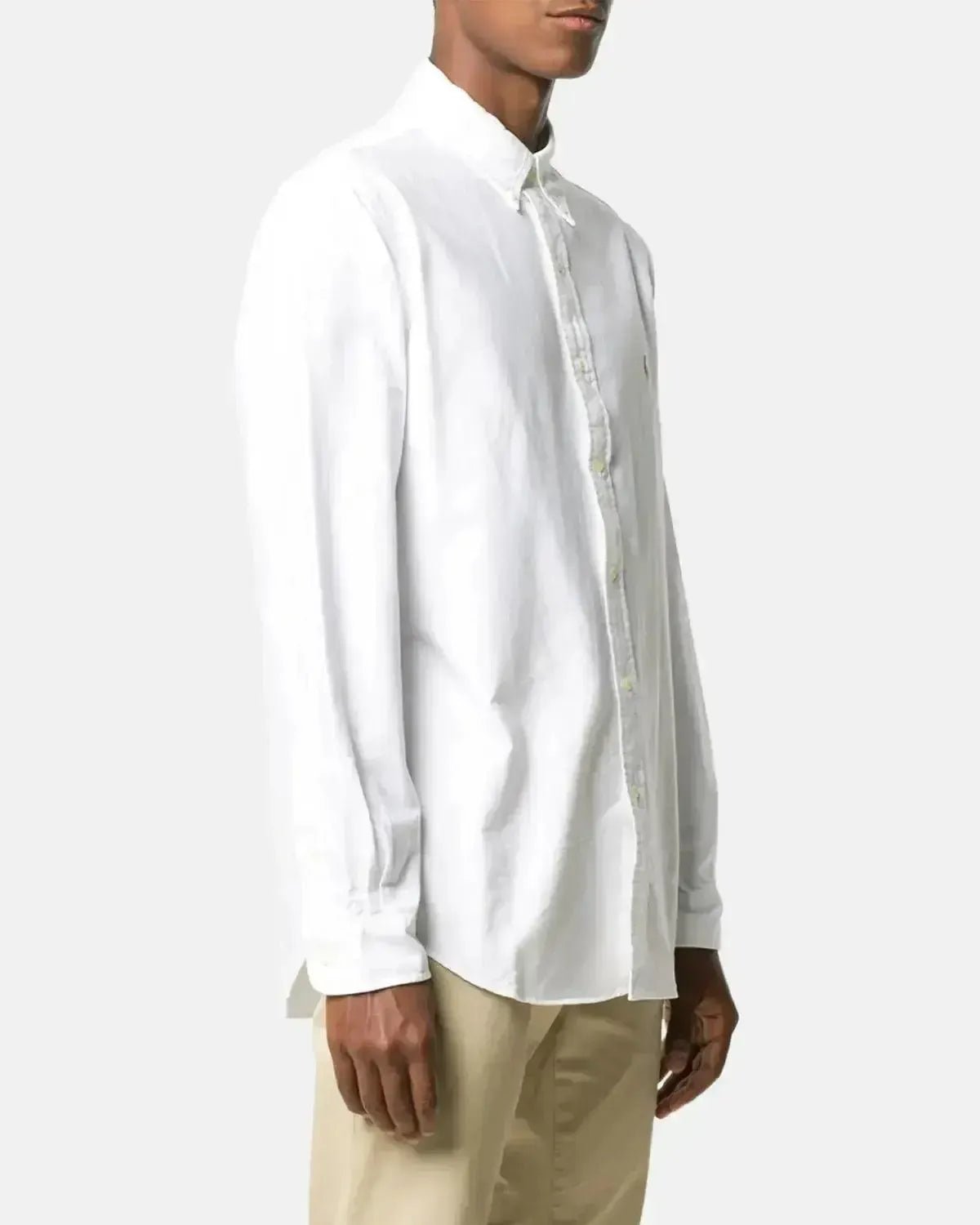 RALPH MENS LAUREN CUSTOM FIT OXFORD SHIRT WHITE – RALPH-LAUREN-710792041-001-S | Studio DOS by Designer Outlet Sales