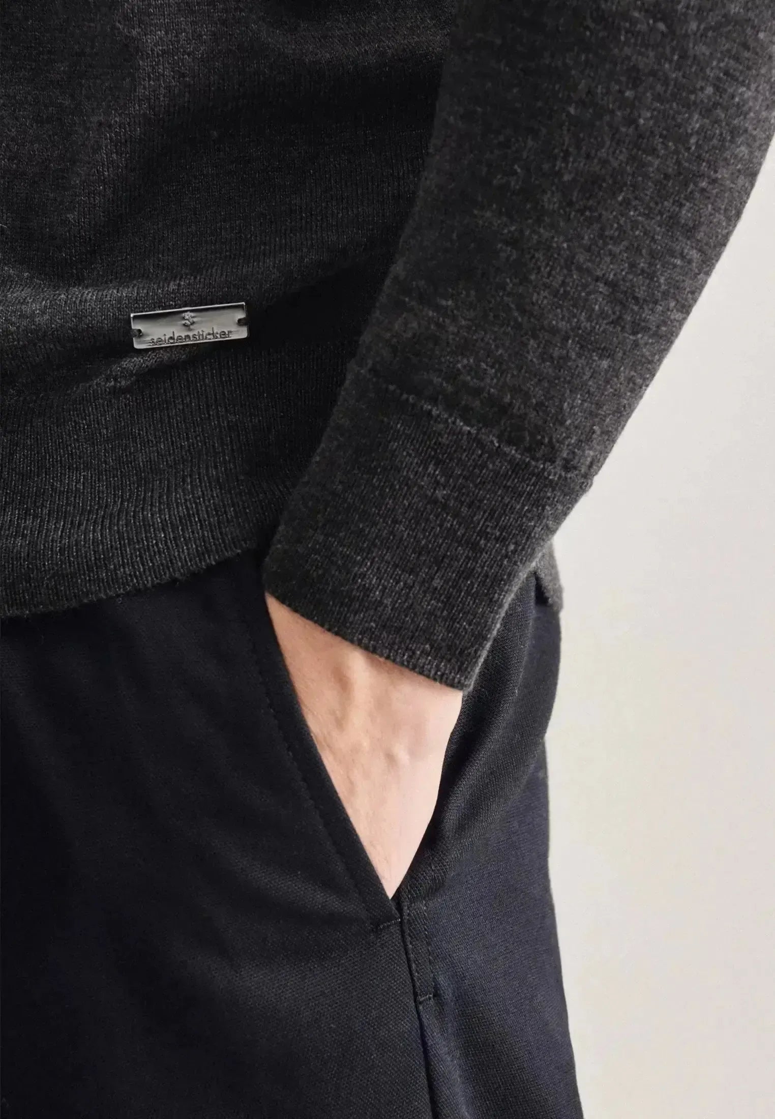 Seidensticker Mens Merino Wool Roll Neck Knit Grey – 01.251580-34-S | Studio DOS by Designer Outlet Sales