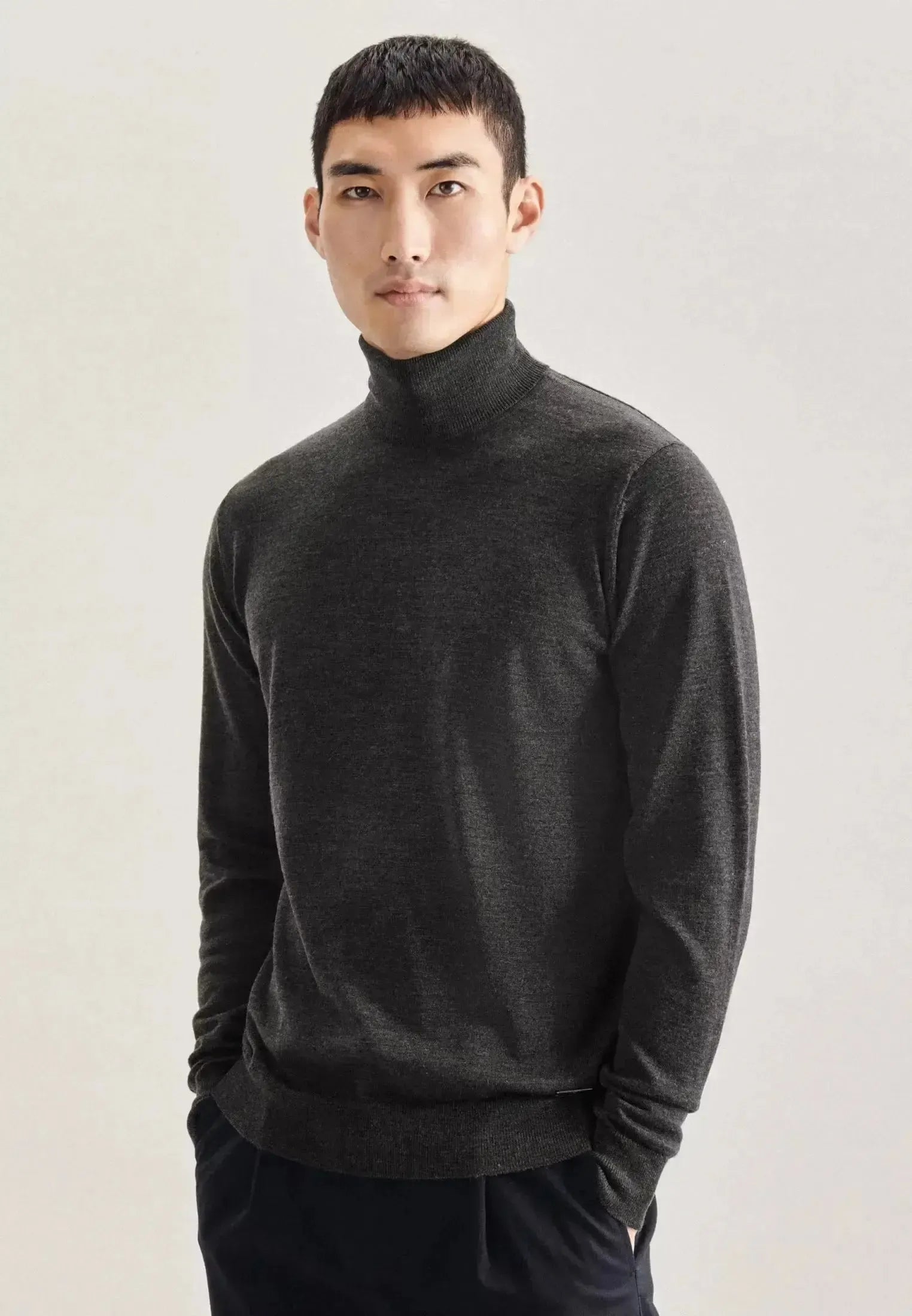 Seidensticker Mens Merino Wool Roll Neck Knit Grey – 01.251580-34-S | Studio DOS by Designer Outlet Sales