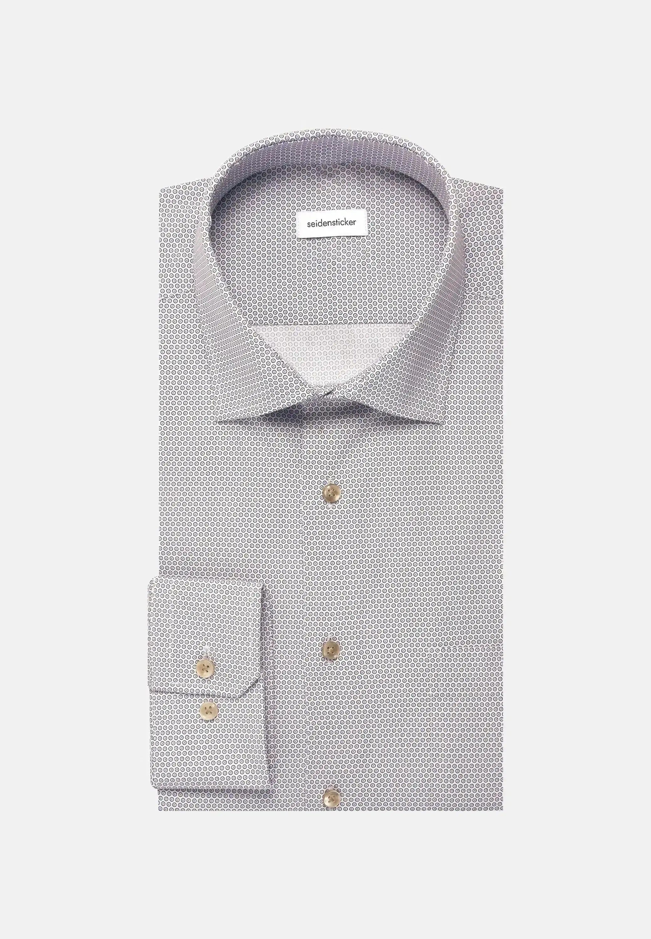 Seidensticker Mens Regular Fit Business Kent Print Pattern Business Shirt Beige – 01.646460-06-37 | Studio DOS by Designer Outlet Sales