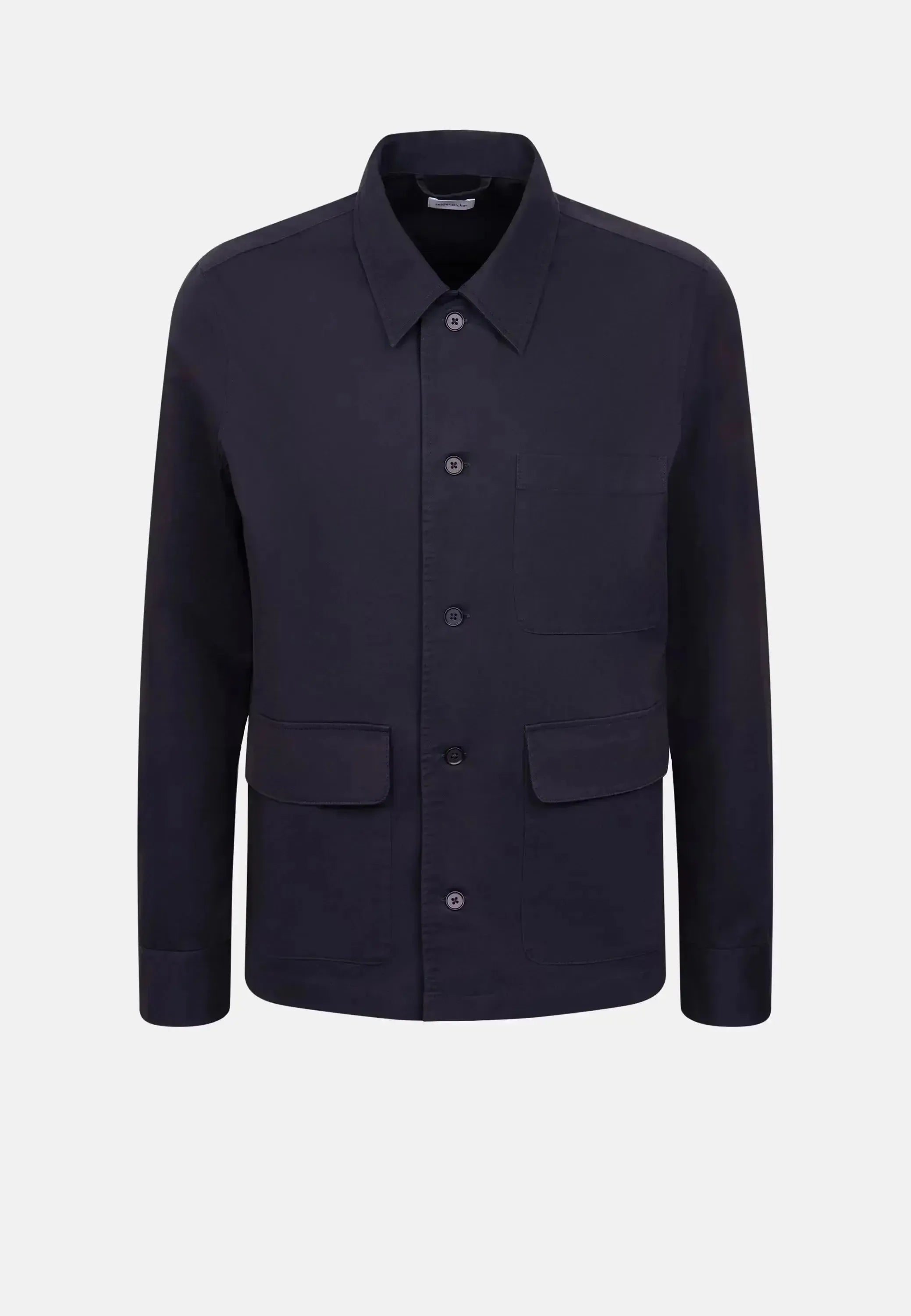 Seidensticker Mens Regular Fit Cotton Twill Casual Lapel Jacket Dark Blue – 01.845677-19-S | Studio DOS by Designer Outlet Sales