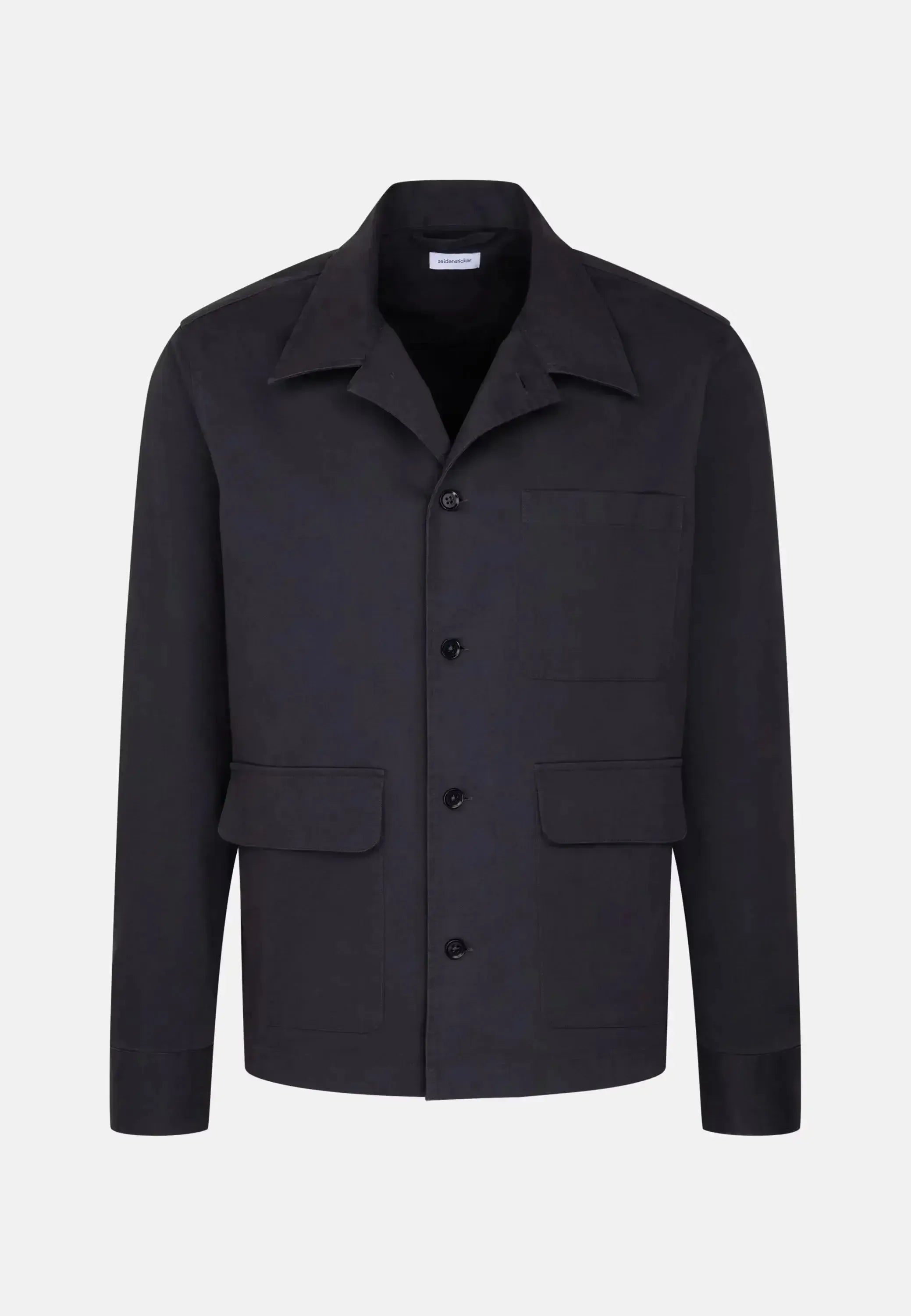 Seidensticker Mens Regular Fit Cotton Twill Casual Lapel Jacket Grey – 01.845677-37-S | Studio DOS by Designer Outlet Sales