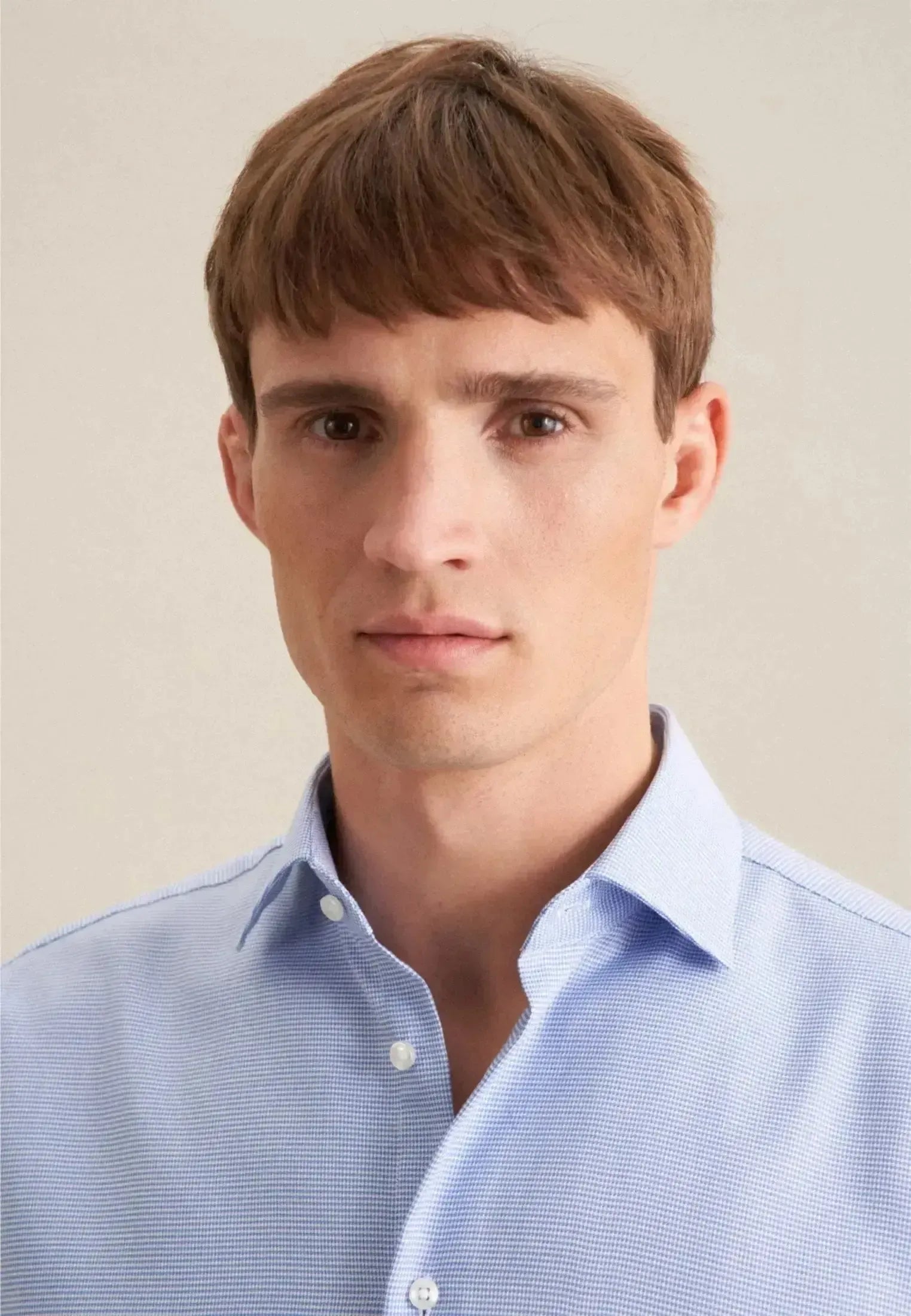 Seidensticker Mens Regular Fit No Iron New Kent Structured Business Shirt Light Blue – 01.141960-13-38 | Studio DOS by Designer Outlet Sales