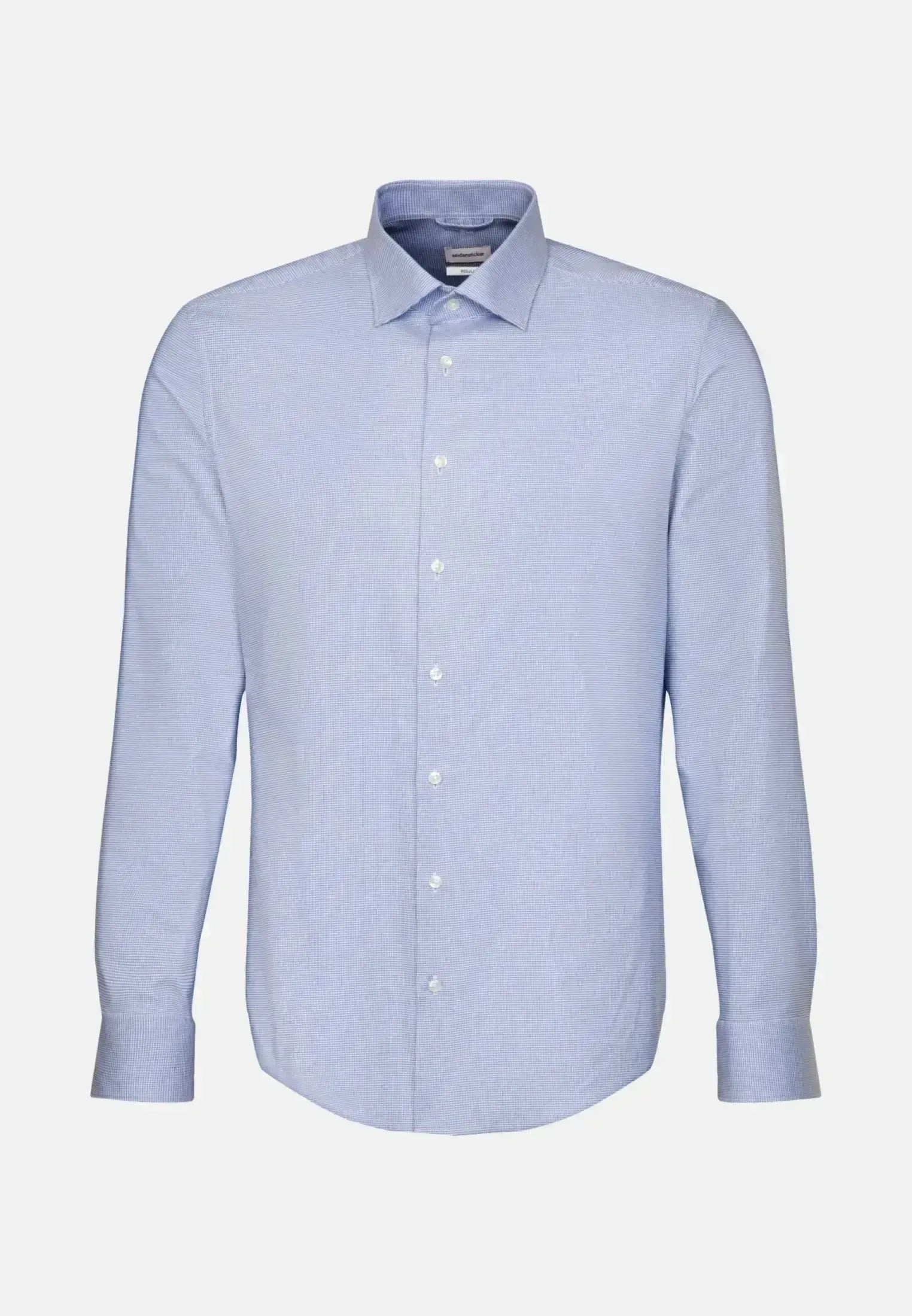 Seidensticker Mens Regular Fit No Iron New Kent Structured Business Shirt Light Blue – 01.141960-13-38 | Studio DOS by Designer Outlet Sales