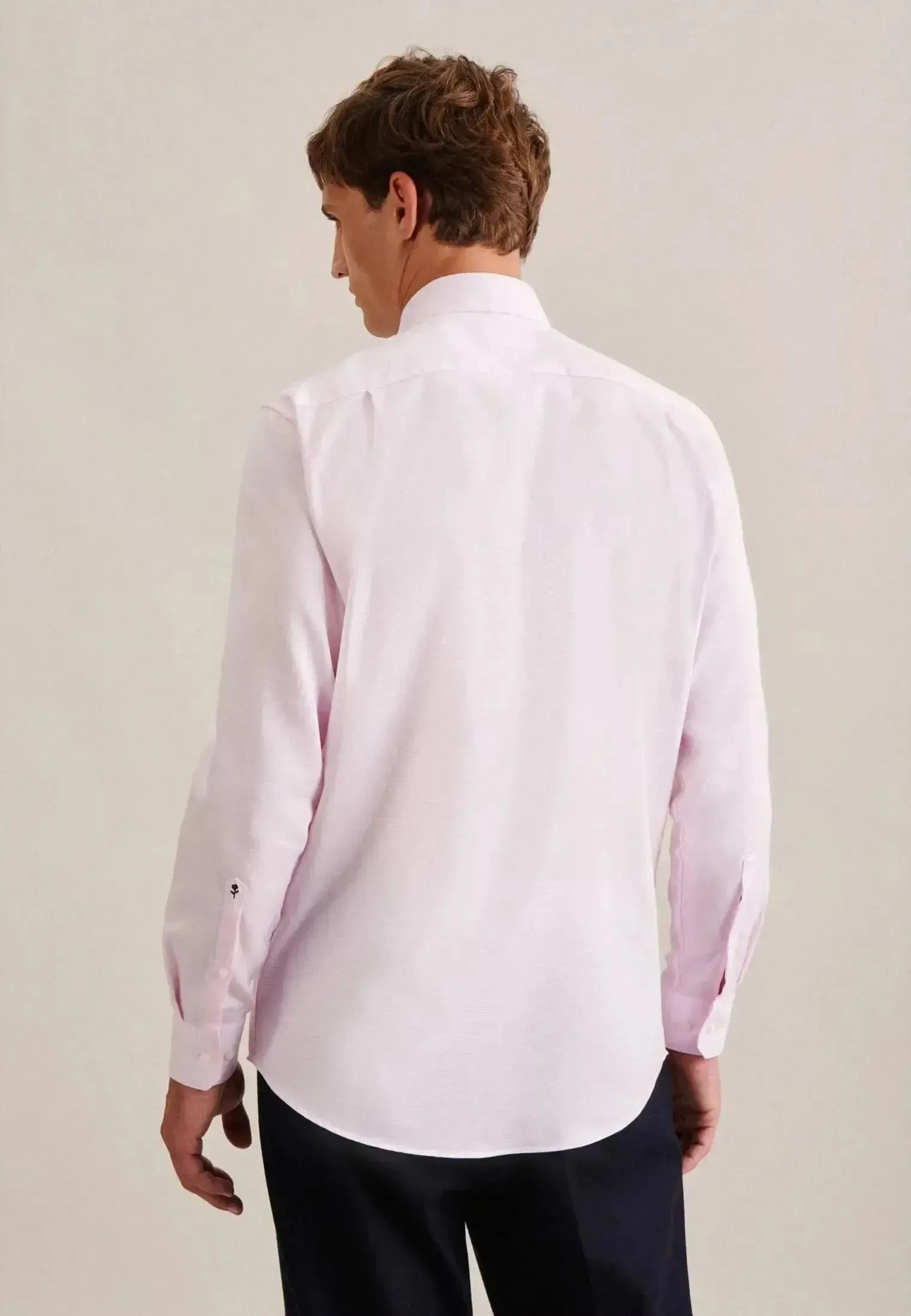 Seidensticker Mens Regular Fit No Iron New Kent Structured Business Shirt Pink – 01.141960-42-38 | Studio DOS by Designer Outlet Sales