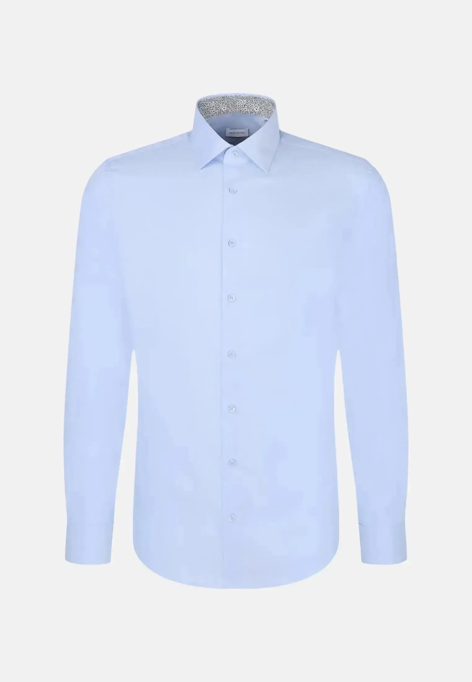 Seidensticker Mens Slim Fit Easy Iron Business Kent Contrast Patch Business Shirt Light Blue – 01.647200-11-38 | Studio DOS by Designer Outlet Sales