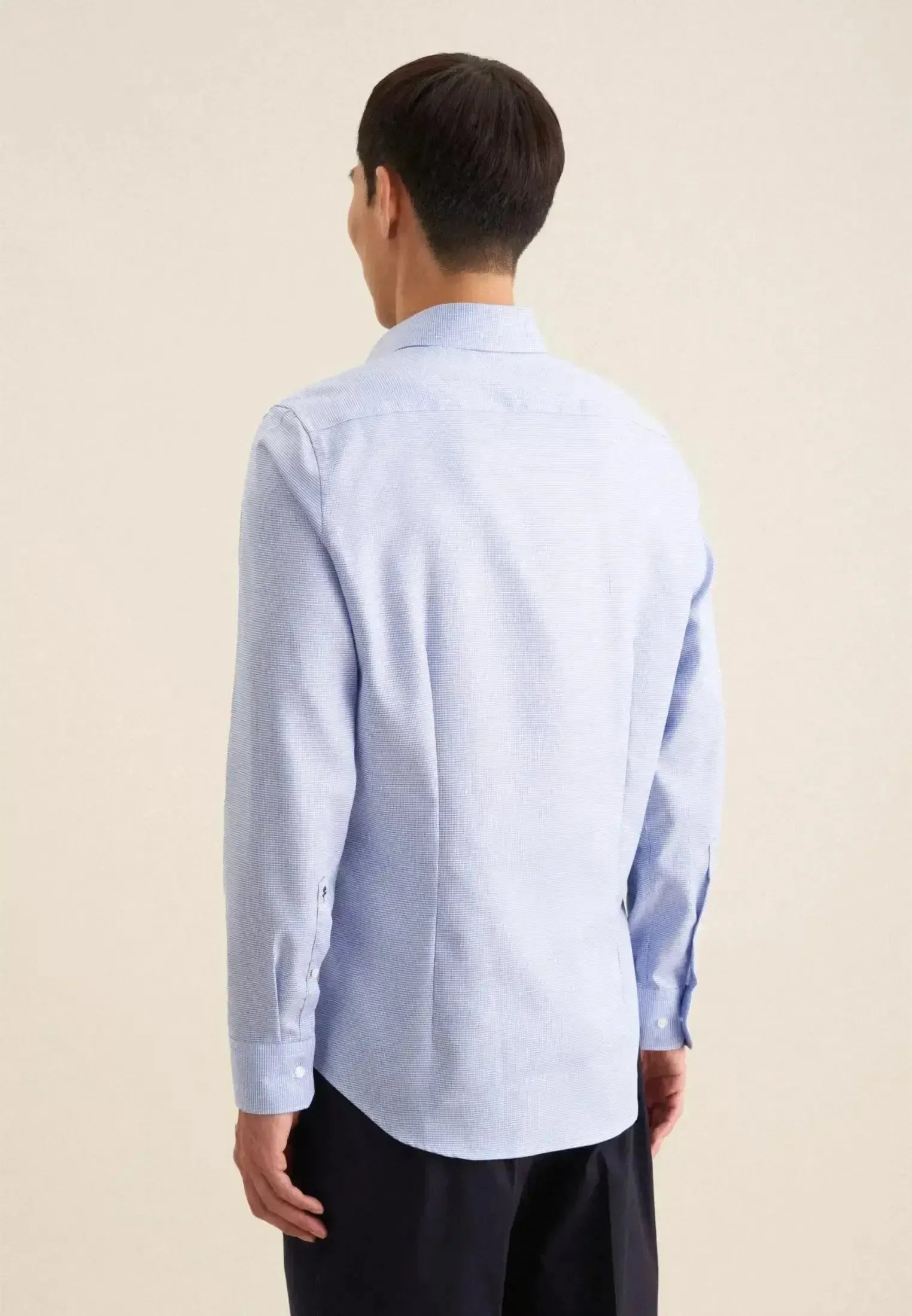 Seidensticker Mens Slim Fit No Iron New Kent Structured Business Shirt Light Blue – 01.641960-13-37 | Studio DOS by Designer Outlet Sales