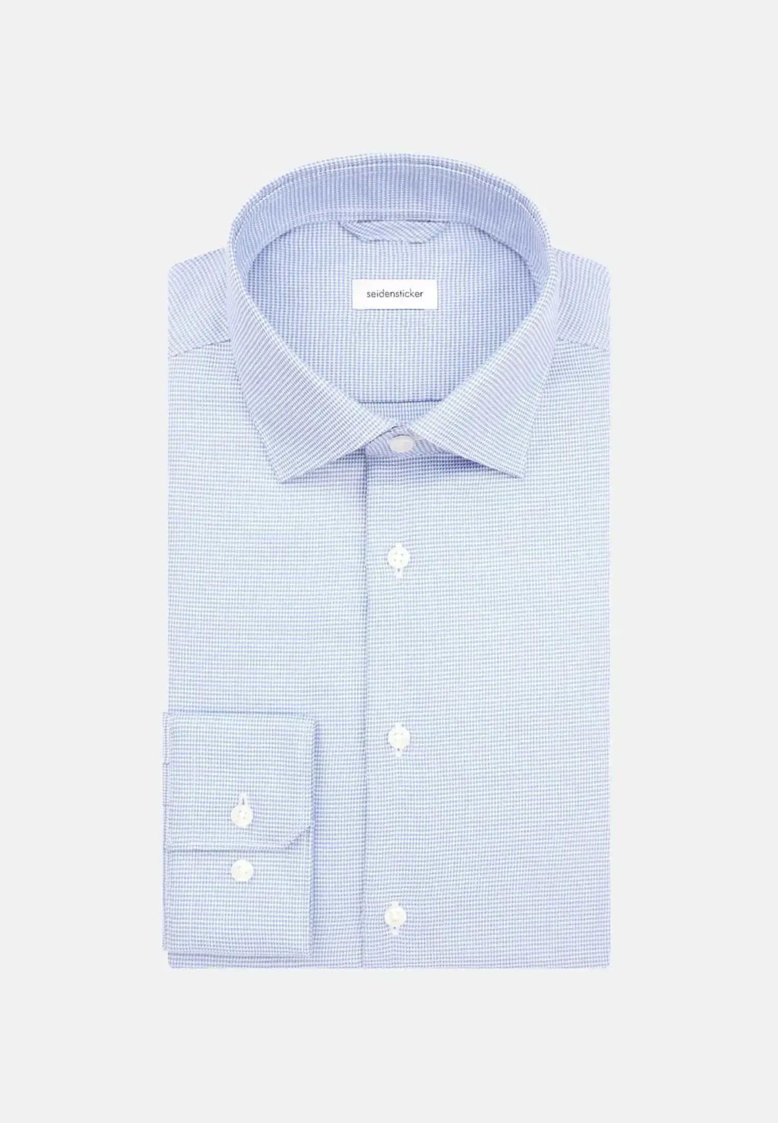 Seidensticker Mens Slim Fit No Iron New Kent Structured Business Shirt Light Blue – 01.641960-13-37 | Studio DOS by Designer Outlet Sales