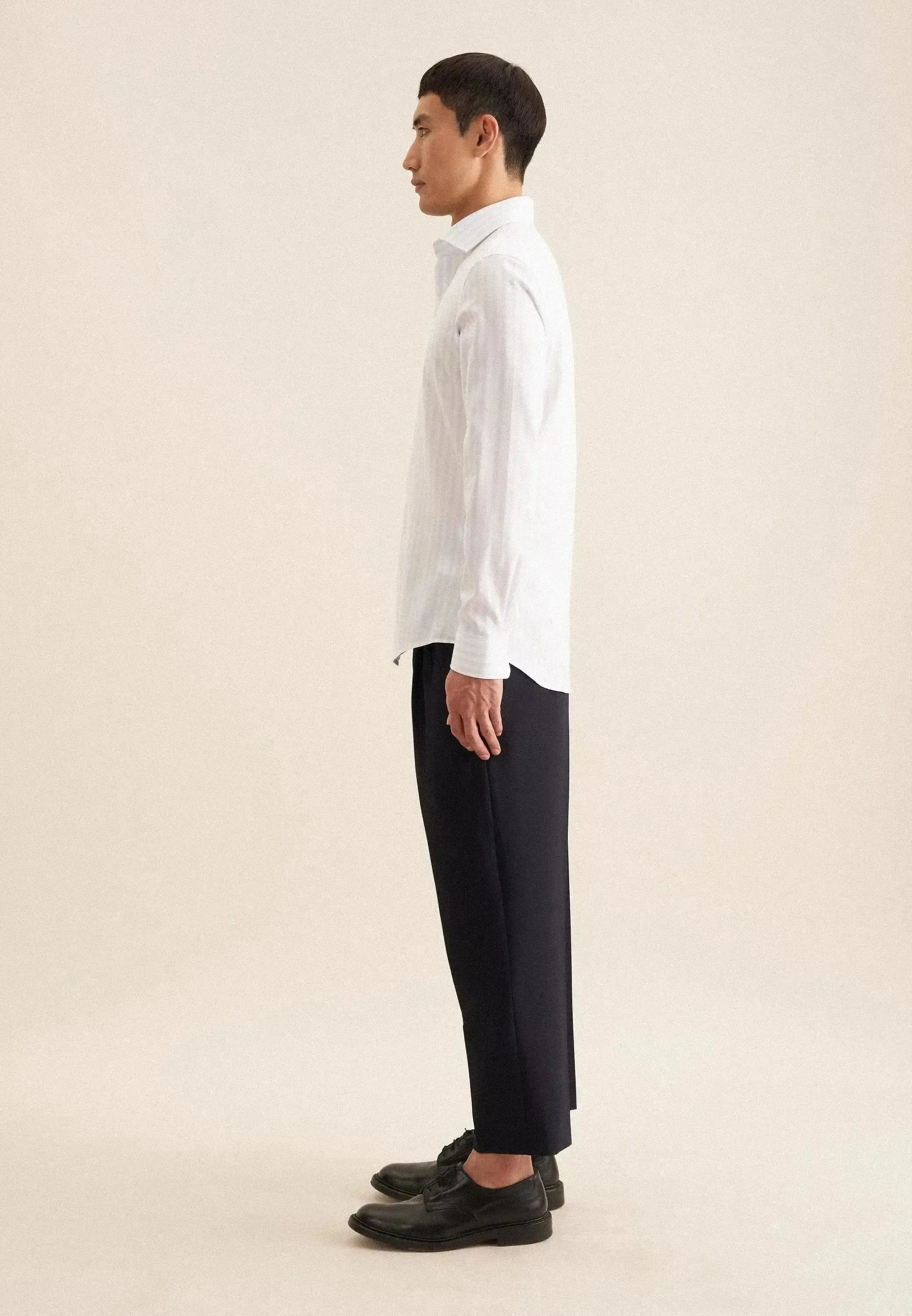 Seidensticker Mens Slim Fit No Iron Spread Kent Structured Stripe Business Shirt Light Blue – 01.646087-10-37 | Studio DOS by Designer Outlet Sales