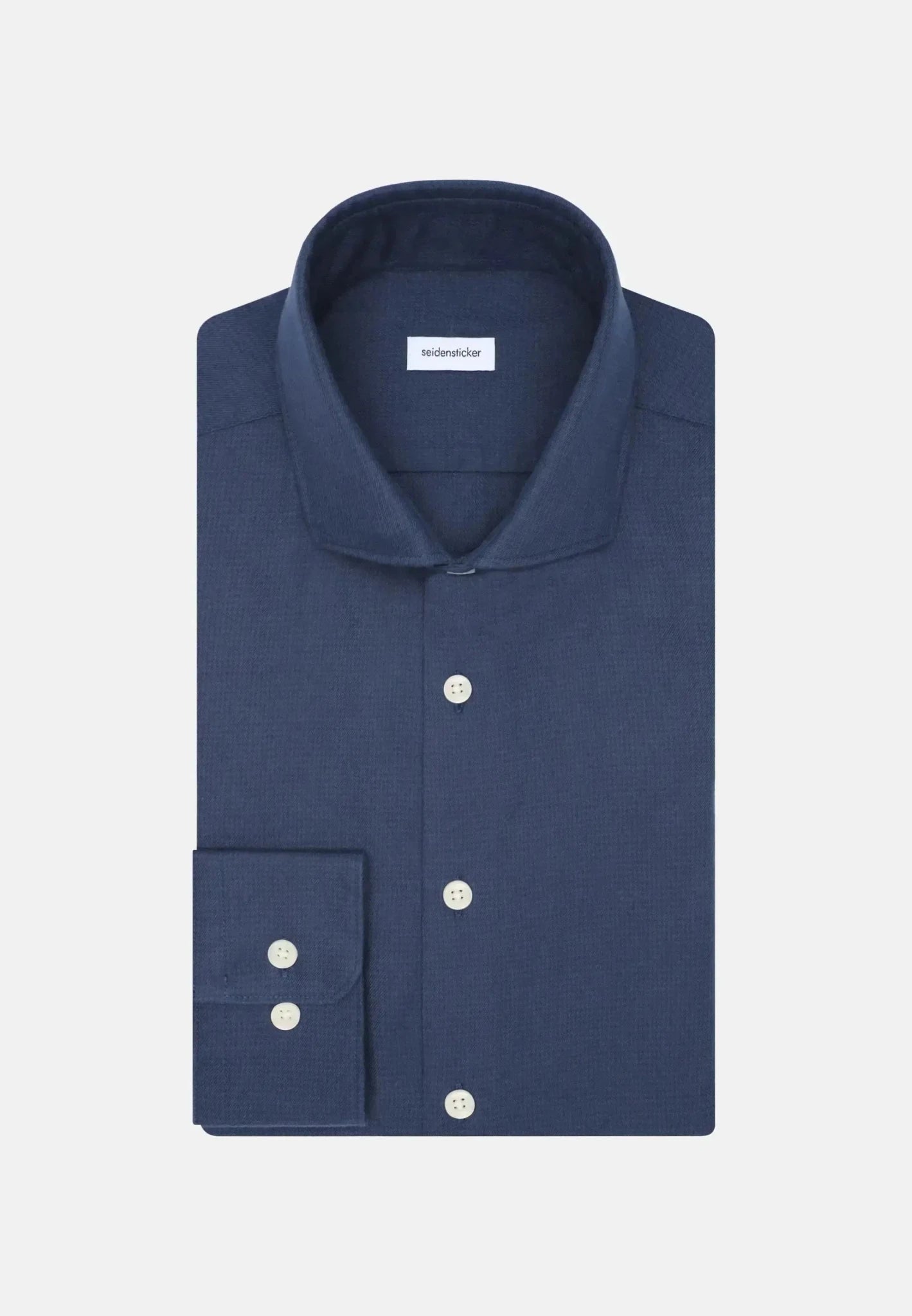 Seidensticker Regular Fit Spread Kent Pepita Flannel Shirt Dark Blue – 01.845572-18-38 | Studio DOS by Designer Outlet Sales