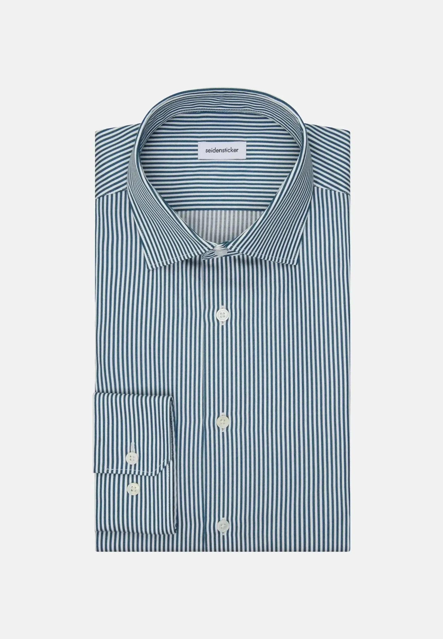 Seidensticker Shaped Fit Easy Iron New Kent Striped Business Shirt Dark Teal – 01.845080-78-38 | Studio DOS by Designer Outlet Sales