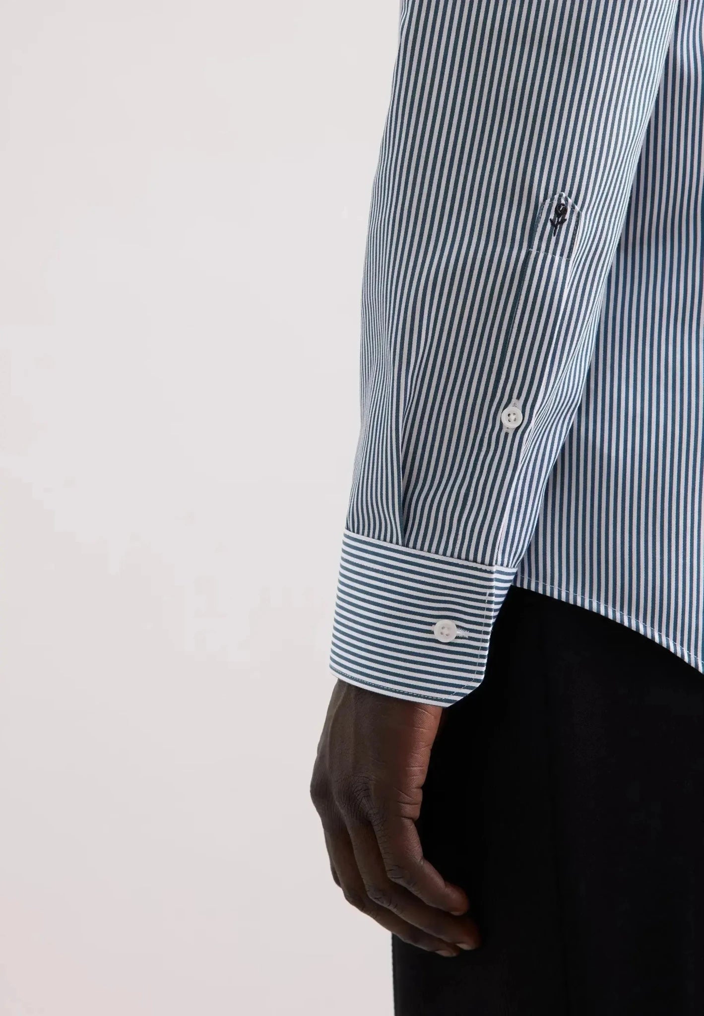 Seidensticker Shaped Fit Easy Iron New Kent Striped Business Shirt Dark Teal – 01.845080-78-38 | Studio DOS by Designer Outlet Sales