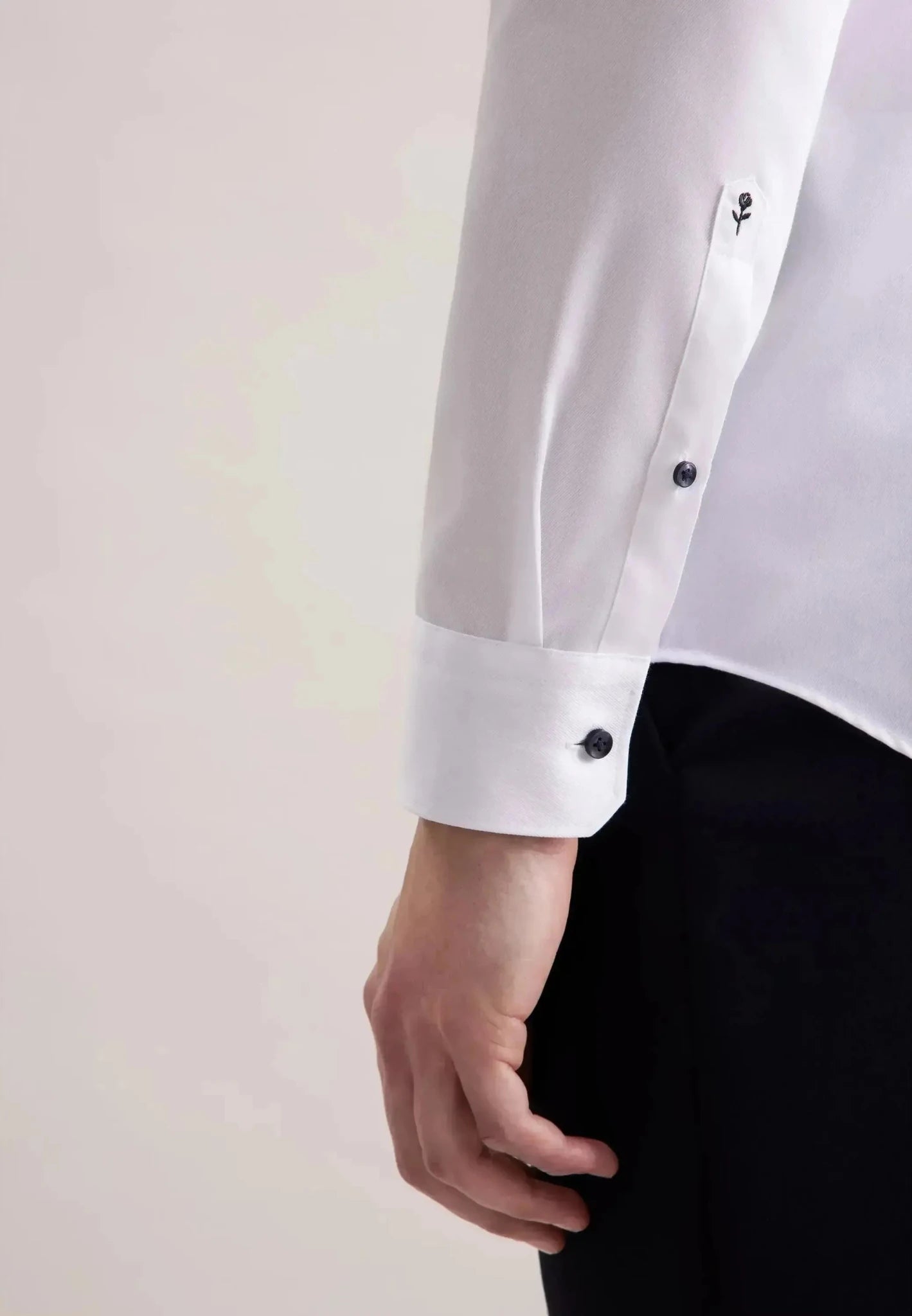 Seidensticker Slim Fit No Iron Contrast Kent Collar Business Shirt White – 01.849540-01-37 | Studio DOS by Designer Outlet Sales