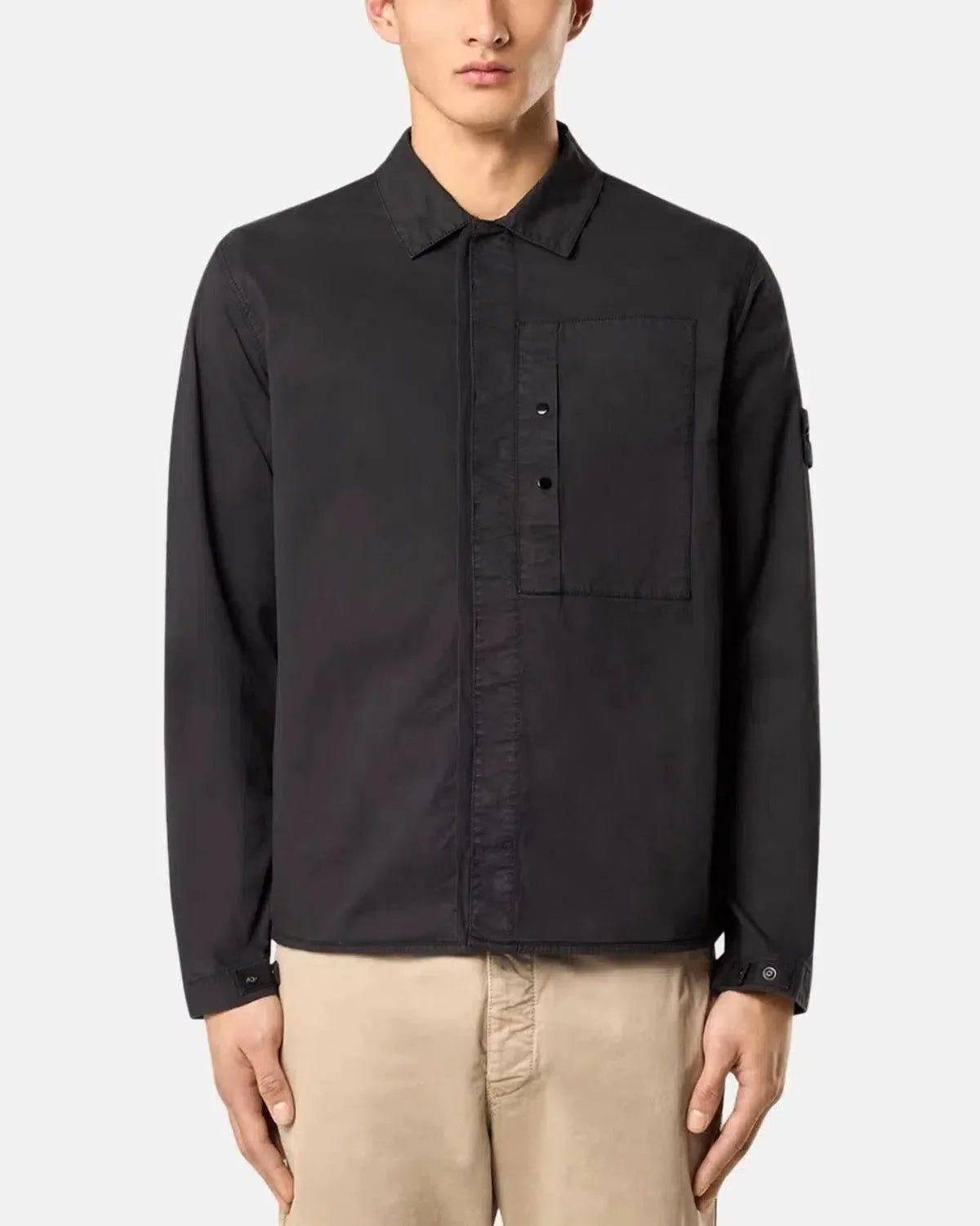 STONE ISLAND 1200033 SUPIMA COTTON TWILL STRETCH - TC OVERSHIRT BLACK – STONE-ISLAND-K1S151200033-S0010-V0029-M | Studio DOS by Designer Outlet Sales
