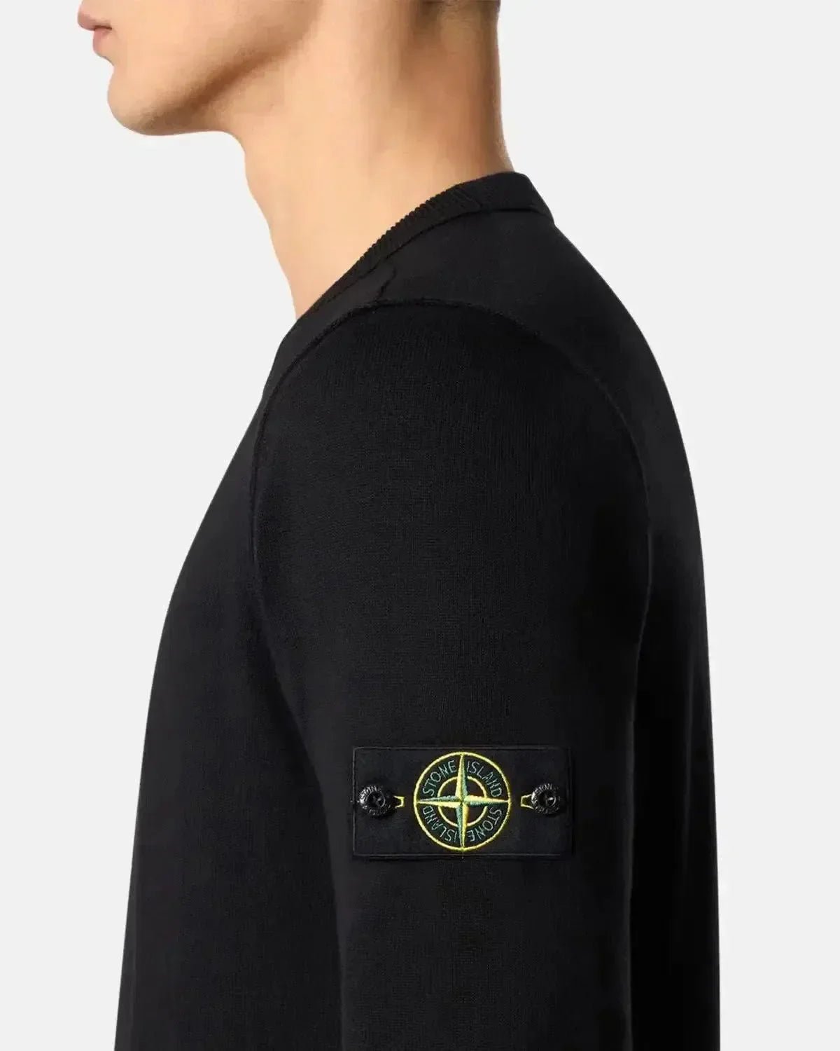 STONE ISLAND 5100053 SOFT ORGANIC COTTON CREWNECK KNIT BLACK – STONE-ISLAND-K1S155100053-S00B2-V0029-S | Studio DOS by Designer Outlet Sales