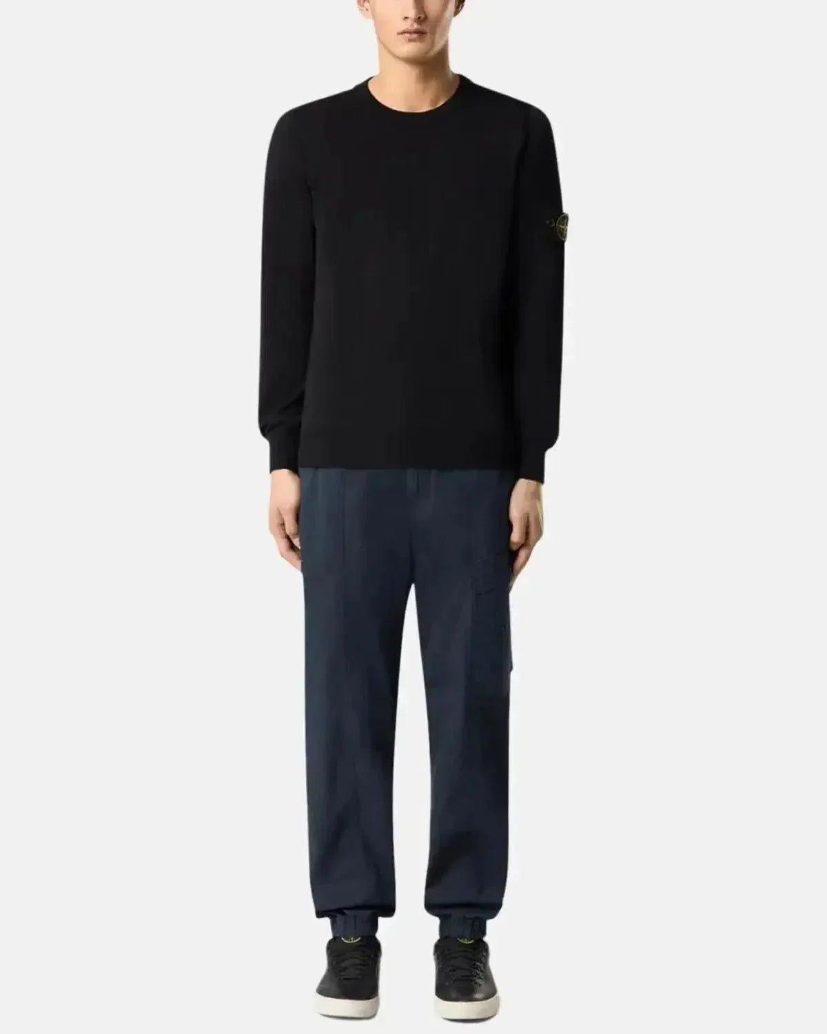 STONE ISLAND 5100053 SOFT ORGANIC COTTON CREWNECK KNIT BLACK – STONE-ISLAND-K1S155100053-S00B2-V0029-S | Studio DOS by Designer Outlet Sales