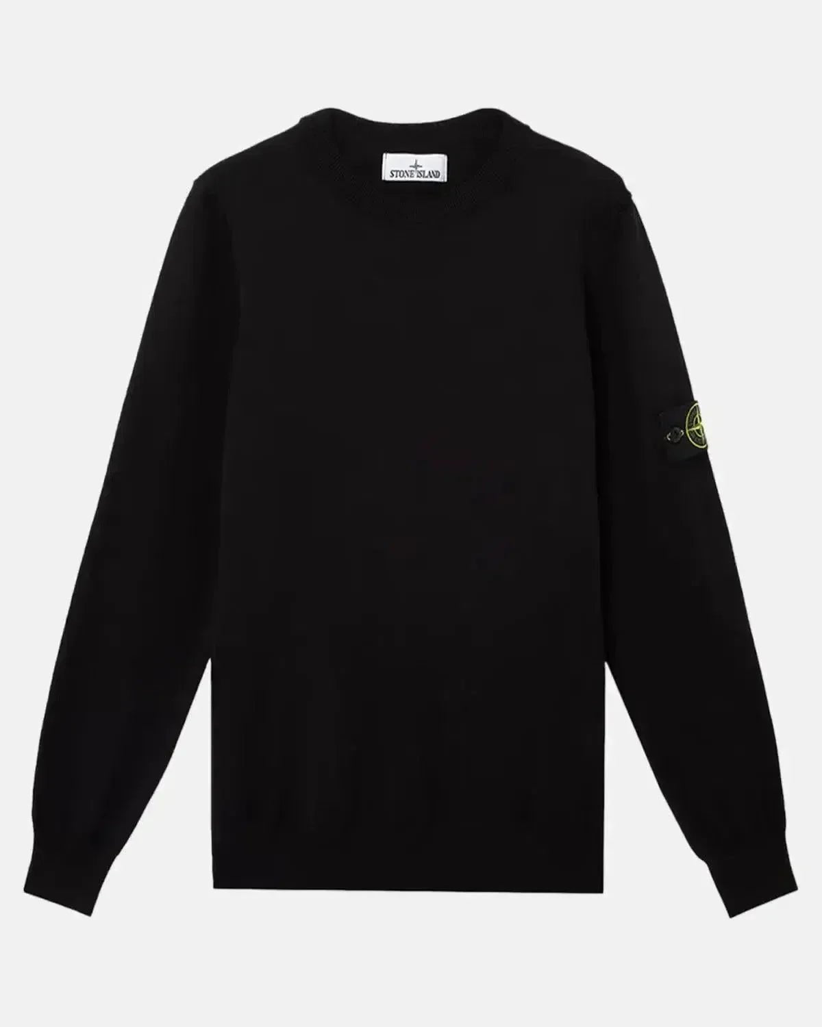 STONE ISLAND 5100053 SOFT ORGANIC COTTON CREWNECK KNIT BLACK – STONE-ISLAND-K1S155100053-S00B2-V0029-S | Studio DOS by Designer Outlet Sales