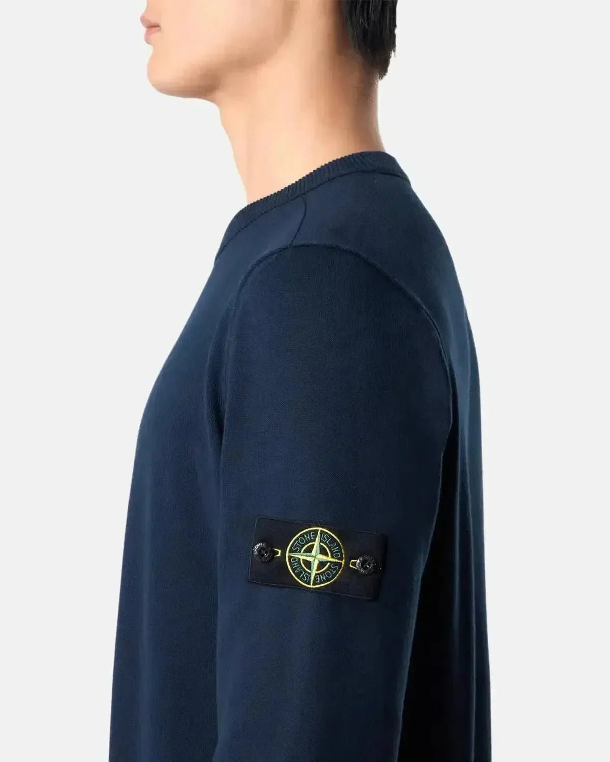 STONE ISLAND 5100053 SOFT ORGANIC COTTON CREWNECK KNIT NAVY BLUE – STONE-ISLAND-K1S155100053-S00B2-V0020-S | Studio DOS by Designer Outlet Sales