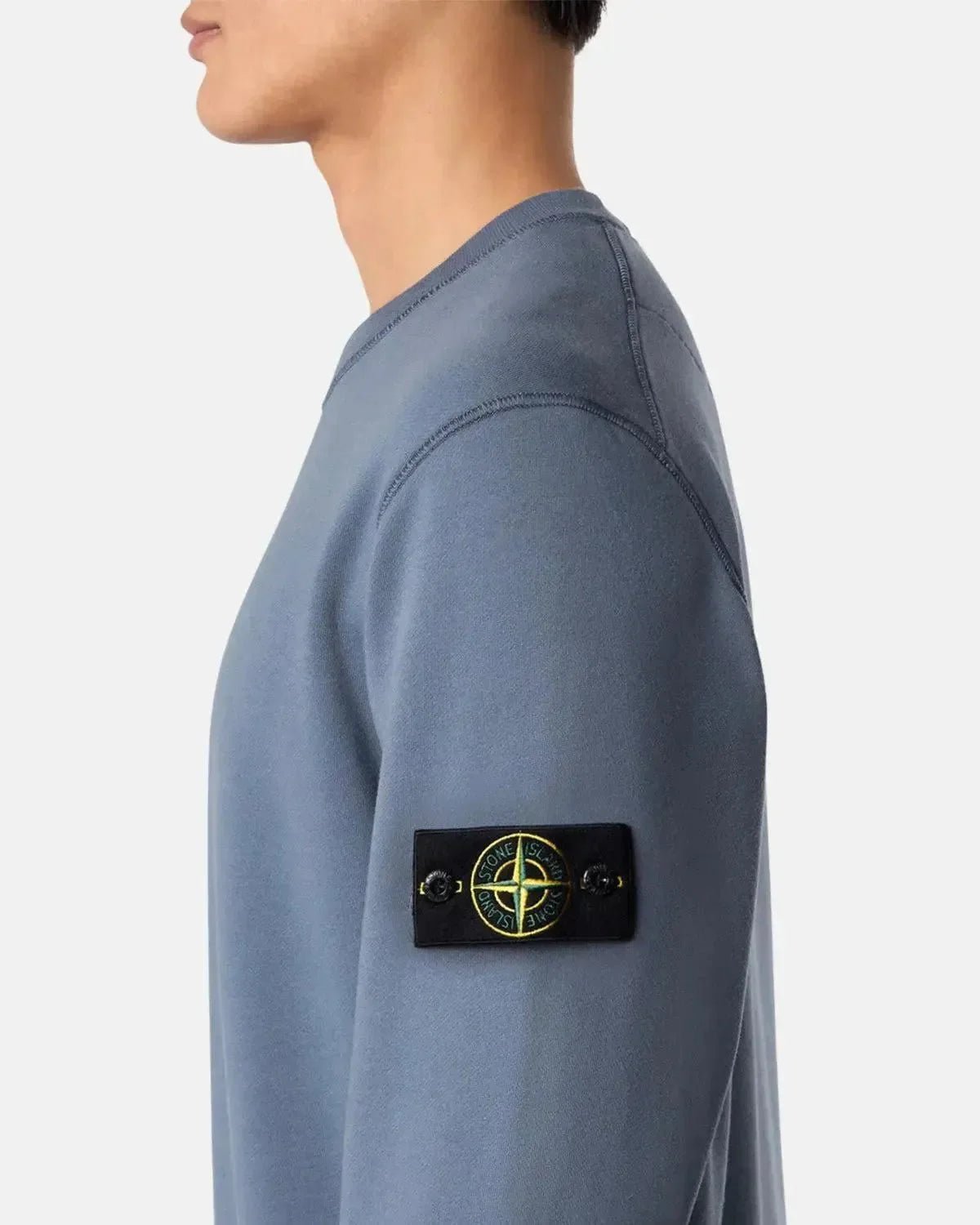STONE ISLAND 6100044 ORGANIC COTTON FLEECE SWEATSHIRT AVIO BLUE – STONE-ISLAND-K1S156100044-S0051-V0024-M | Studio DOS by Designer Outlet Sales