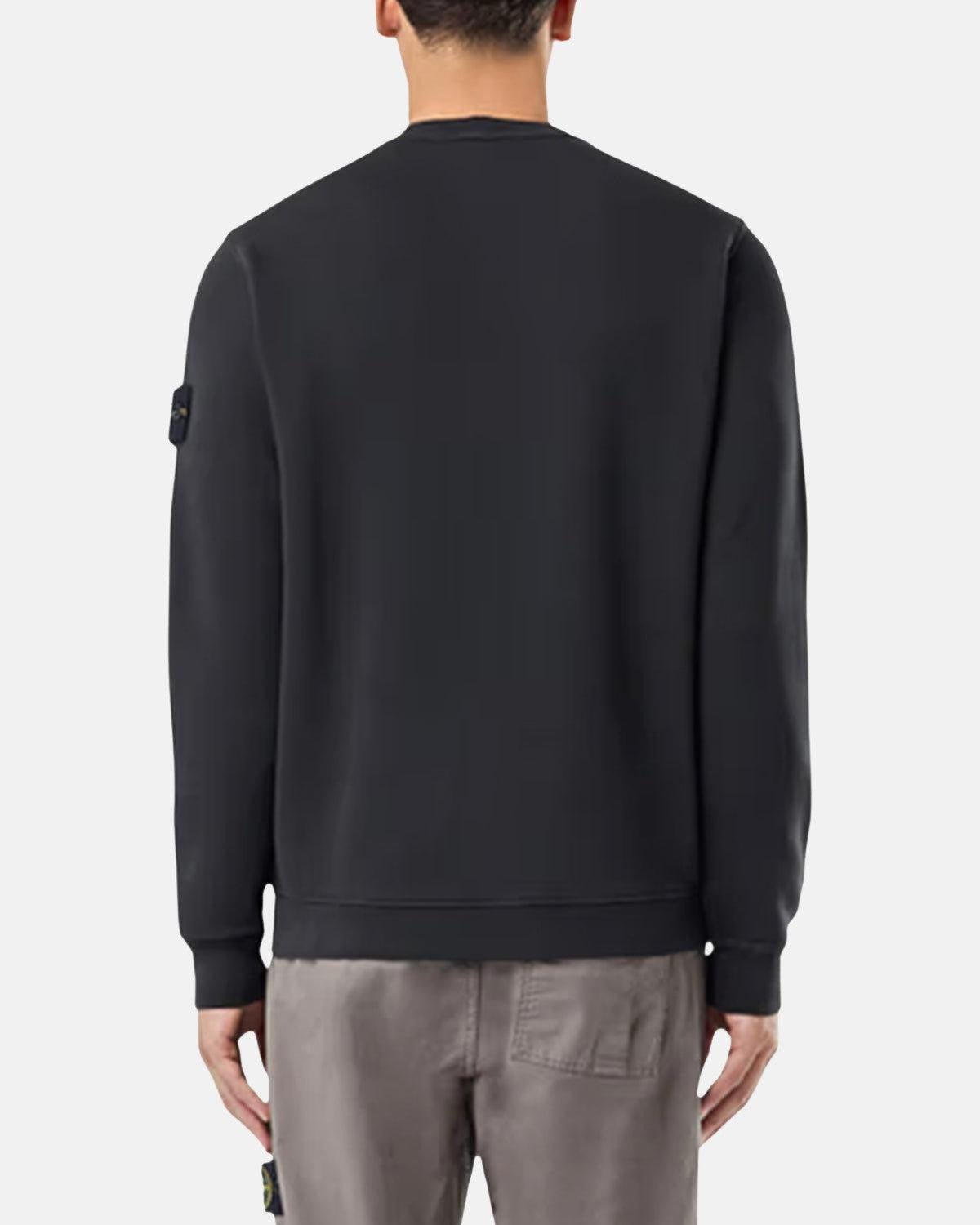 STONE ISLAND 61241 ORGANIC DIAGONAL FLEECE OLD EFFECT SWEATSHIRT BLACK – STONE-ISLAND-61241-V0129-S | Studio DOS by Designer Outlet Sales