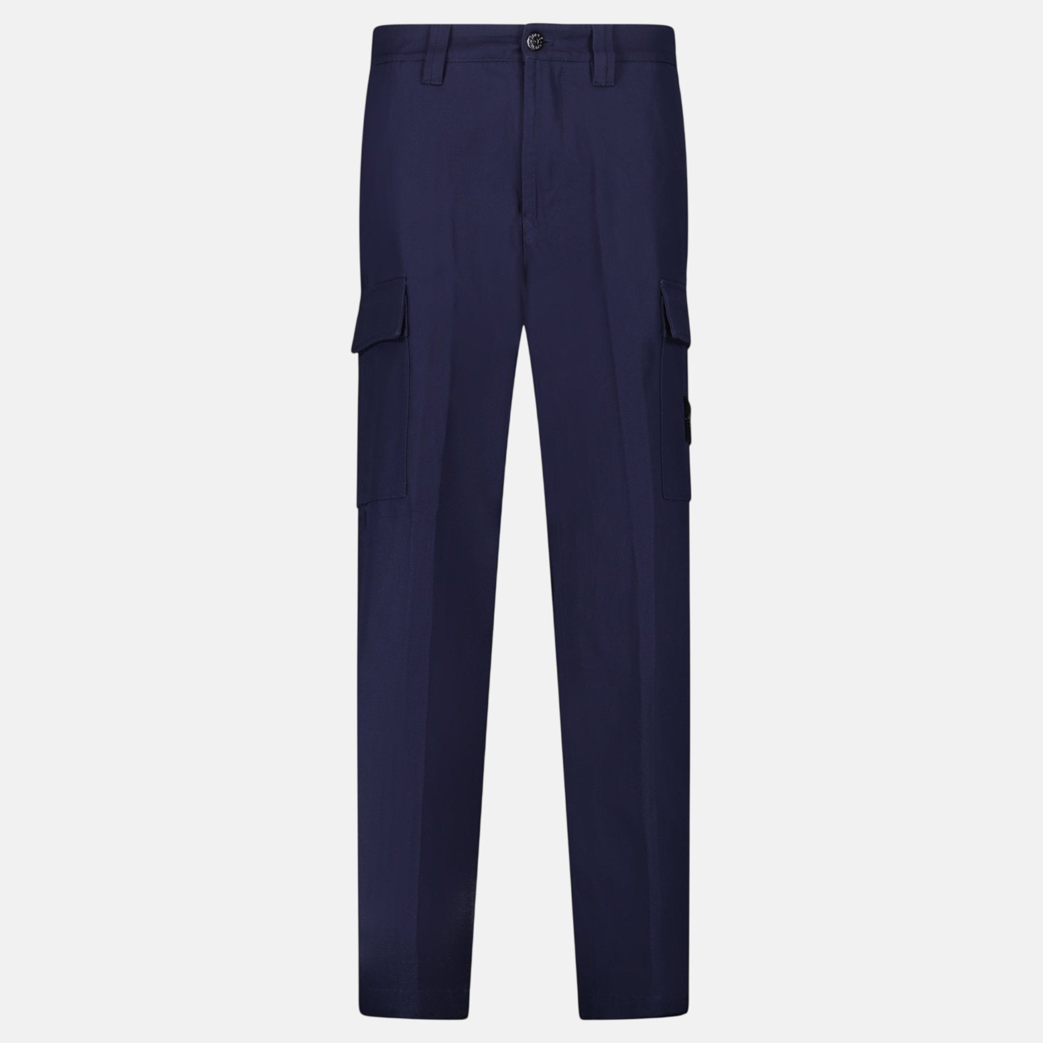 Stone Island Anama Cotton Cargo Trousers Navy – A11 | Studio DOS by Designer Outlet Sales