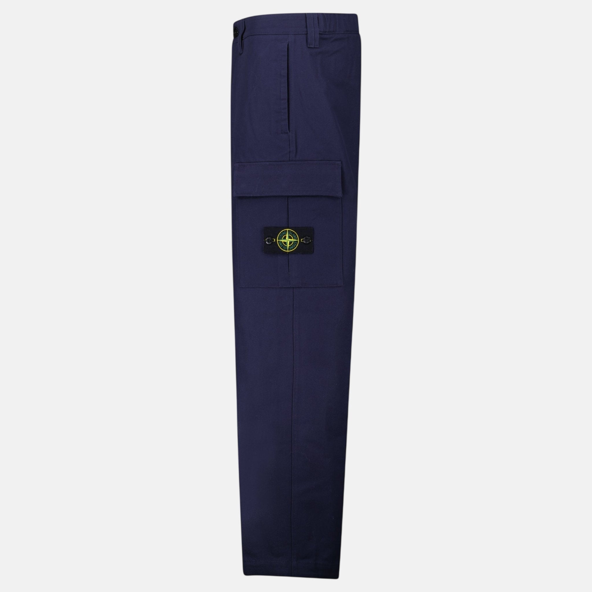 Stone Island Anama Cotton Cargo Trousers Navy – A11 | Studio DOS by Designer Outlet Sales