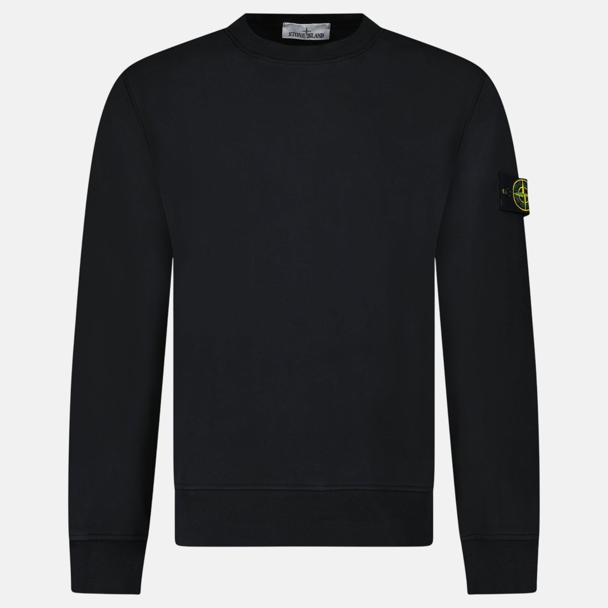 Stone Island Badge Cotton Logo Sweatshirt Black – sku-57682051531133 | Studio DOS by Designer Outlet Sales