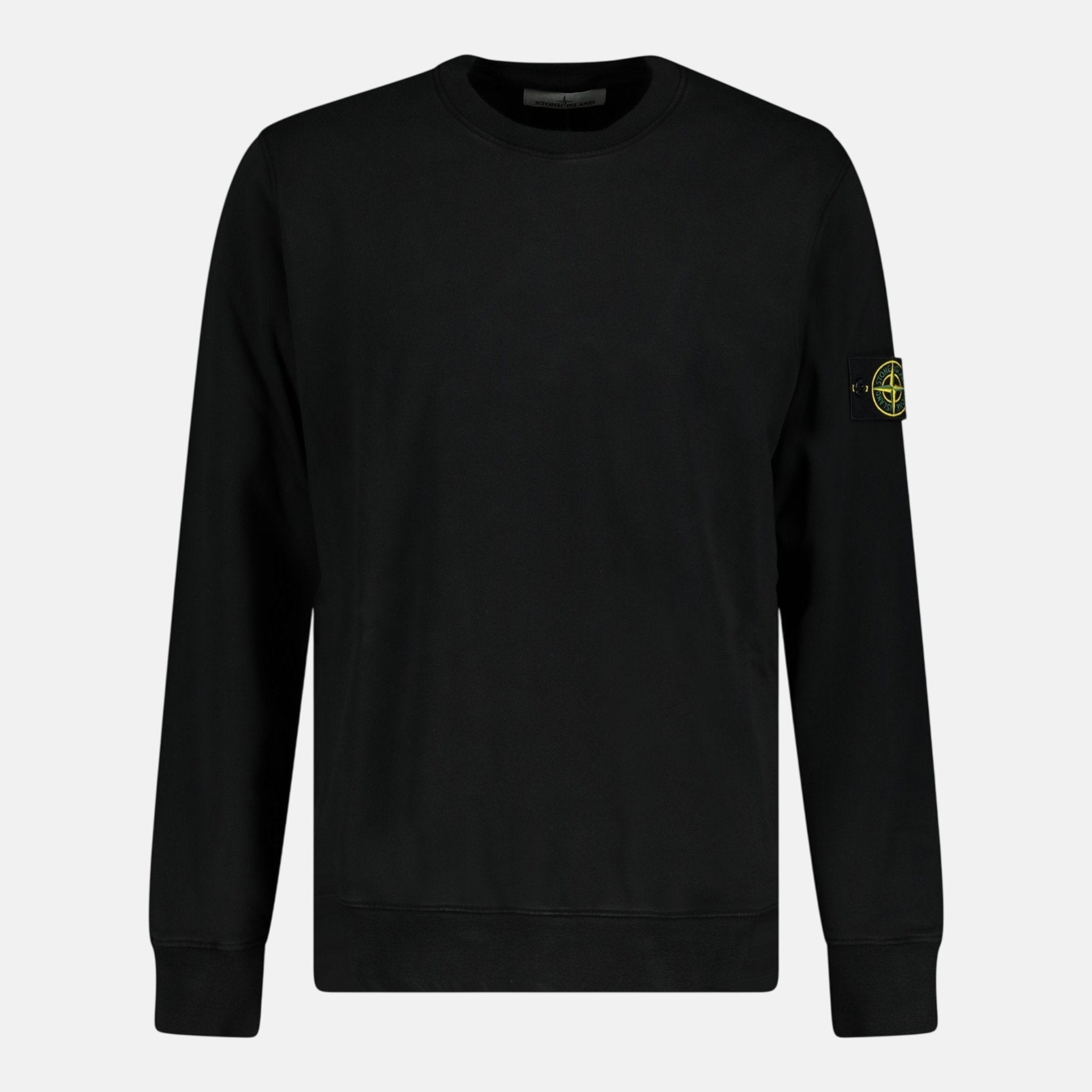 Stone Island Badge Logo Sweatshirt Black – G35 | Studio DOS by Designer Outlet Sales