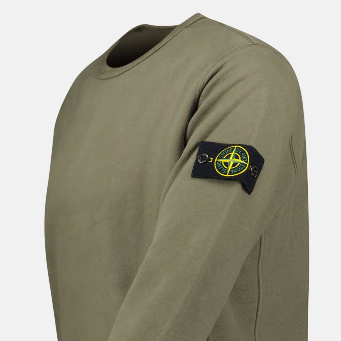 Stone Island Brushed Organic Cotton Sweatshirt Walnut Brown – O12 | Studio DOS by Designer Outlet Sales