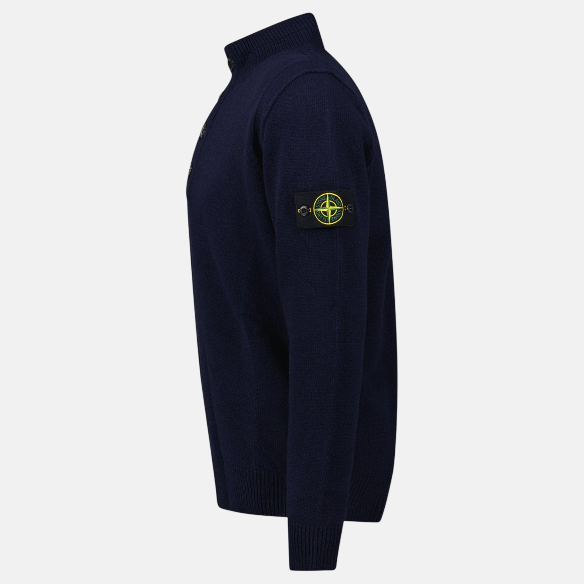 Stone Island Button Neck Jumper Navy – C68 | Studio DOS by Designer Outlet Sales