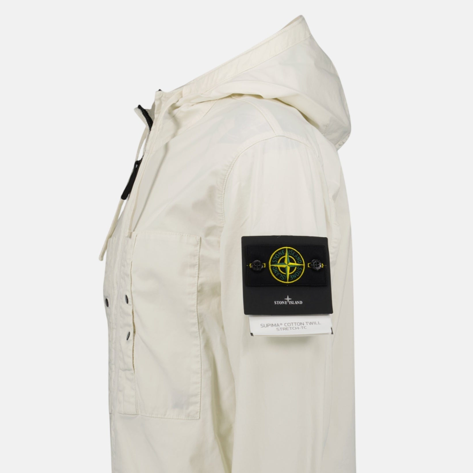 Stone Island Chest Pocket Hooded Jacket Ivory – B4 | Studio DOS by Designer Outlet Sales