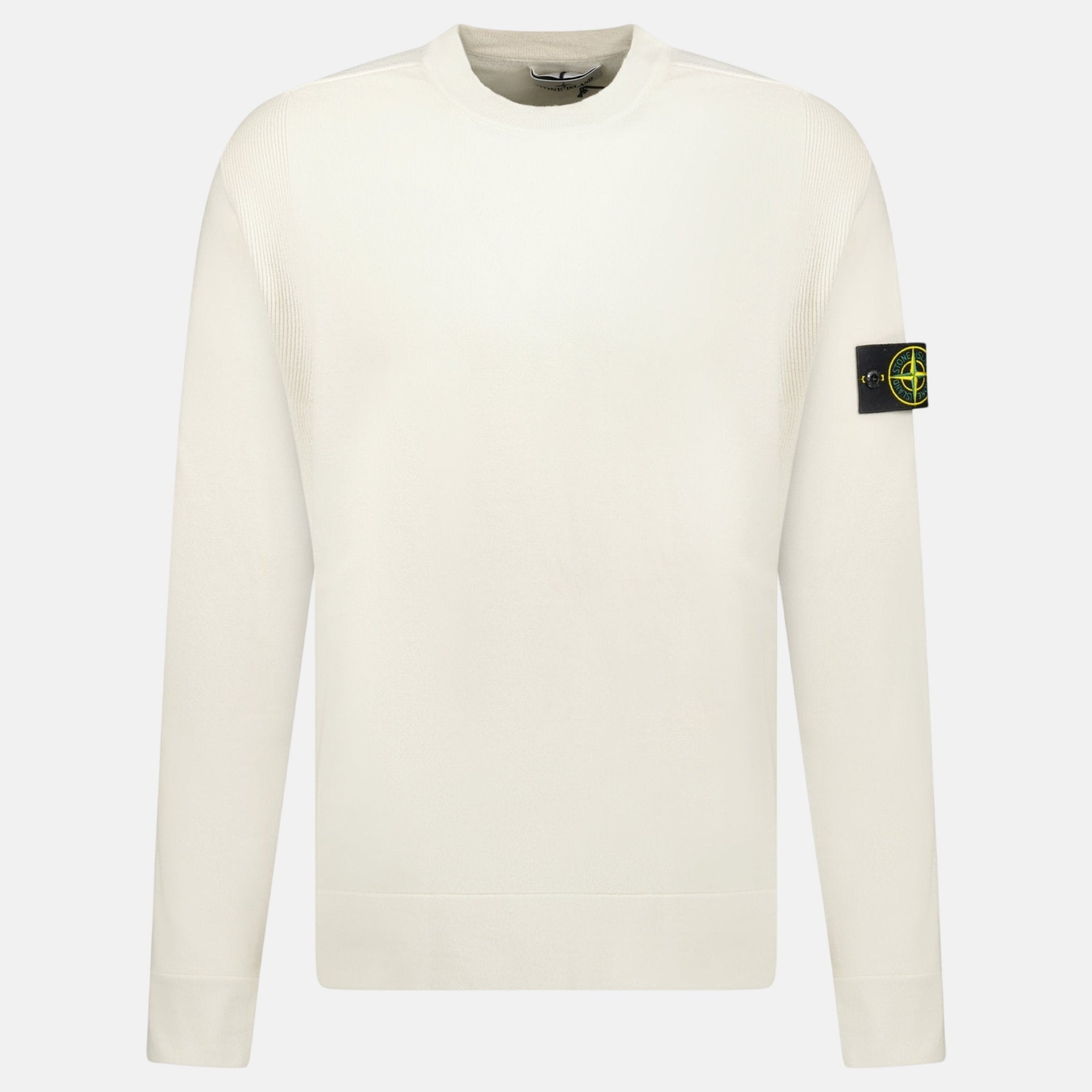 Stone Island Compass - Badge Wool Blend Jumper Cream – A13 | Studio DOS by Designer Outlet Sales