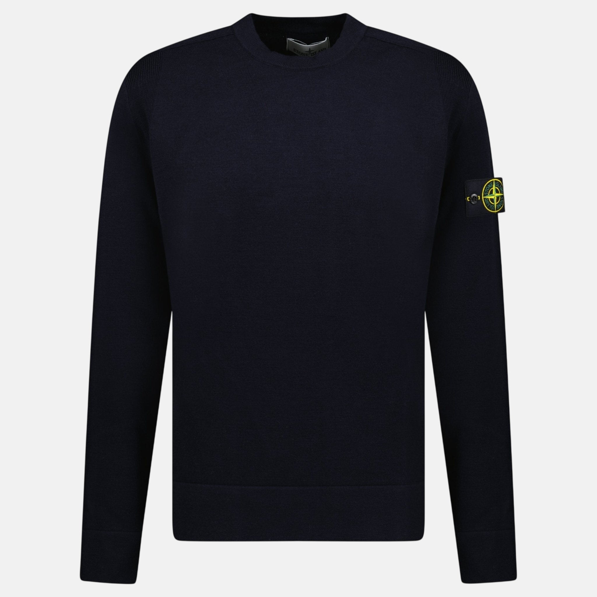 Stone Island Compass - Badge Wool Blend Jumper Navy – C52 | Studio DOS by Designer Outlet Sales
