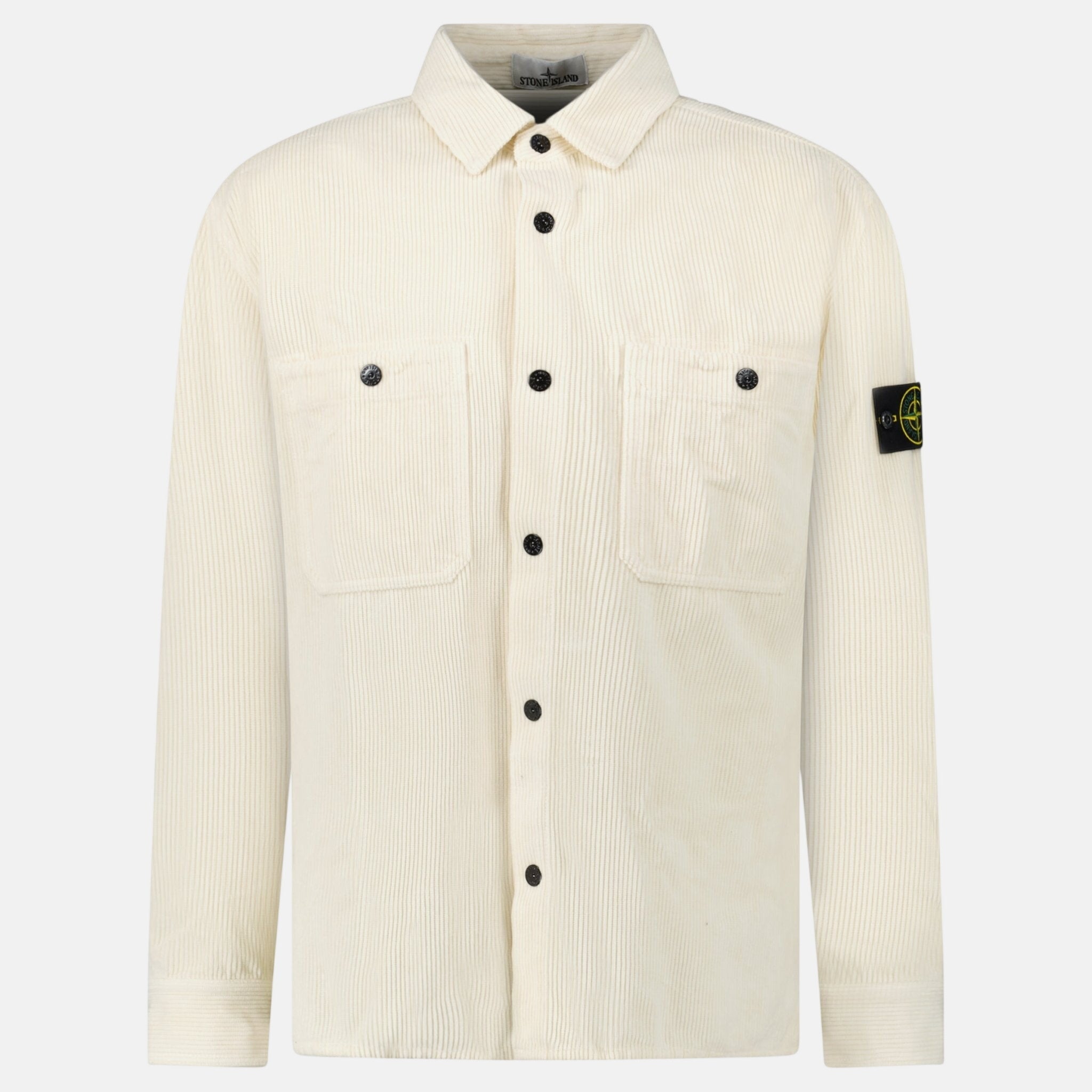 Stone Island Corduroy Overshirt Ivory – A2 | Studio DOS by Designer Outlet Sales