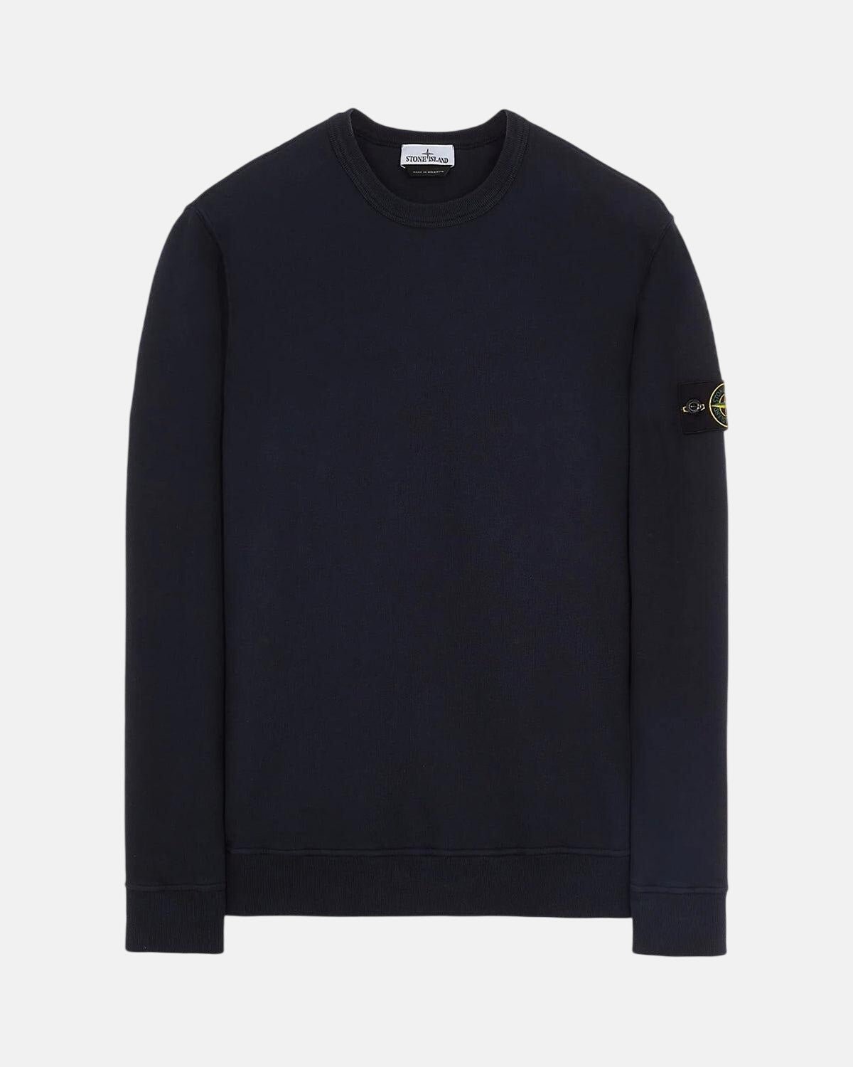 STONE ISLAND COTTON FLEECE SWEATSHIRT NAVY BLUE – STONE-ISLAND-791562420-V0020-XL | Studio DOS by Designer Outlet Sales
