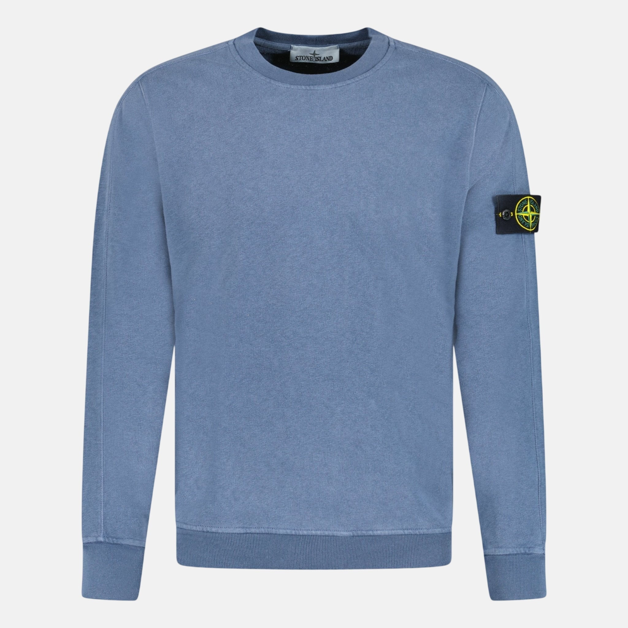 Stone Island Crew Neck Light Sweatshirt Pastel Blue – A15 | Studio DOS by Designer Outlet Sales