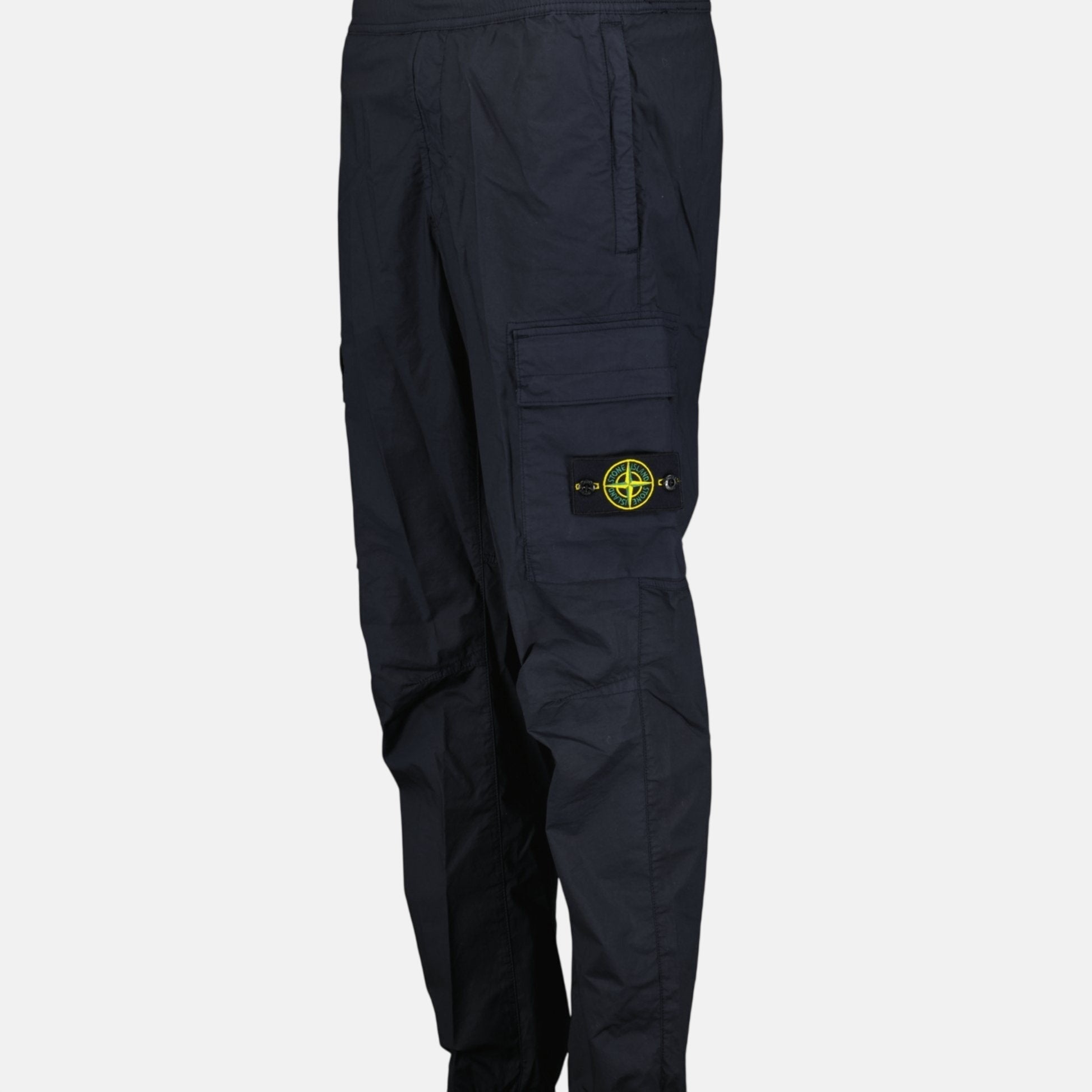 Stone Island Cuffed Cargo Trousers Navy – A14 | Studio DOS by Designer Outlet Sales