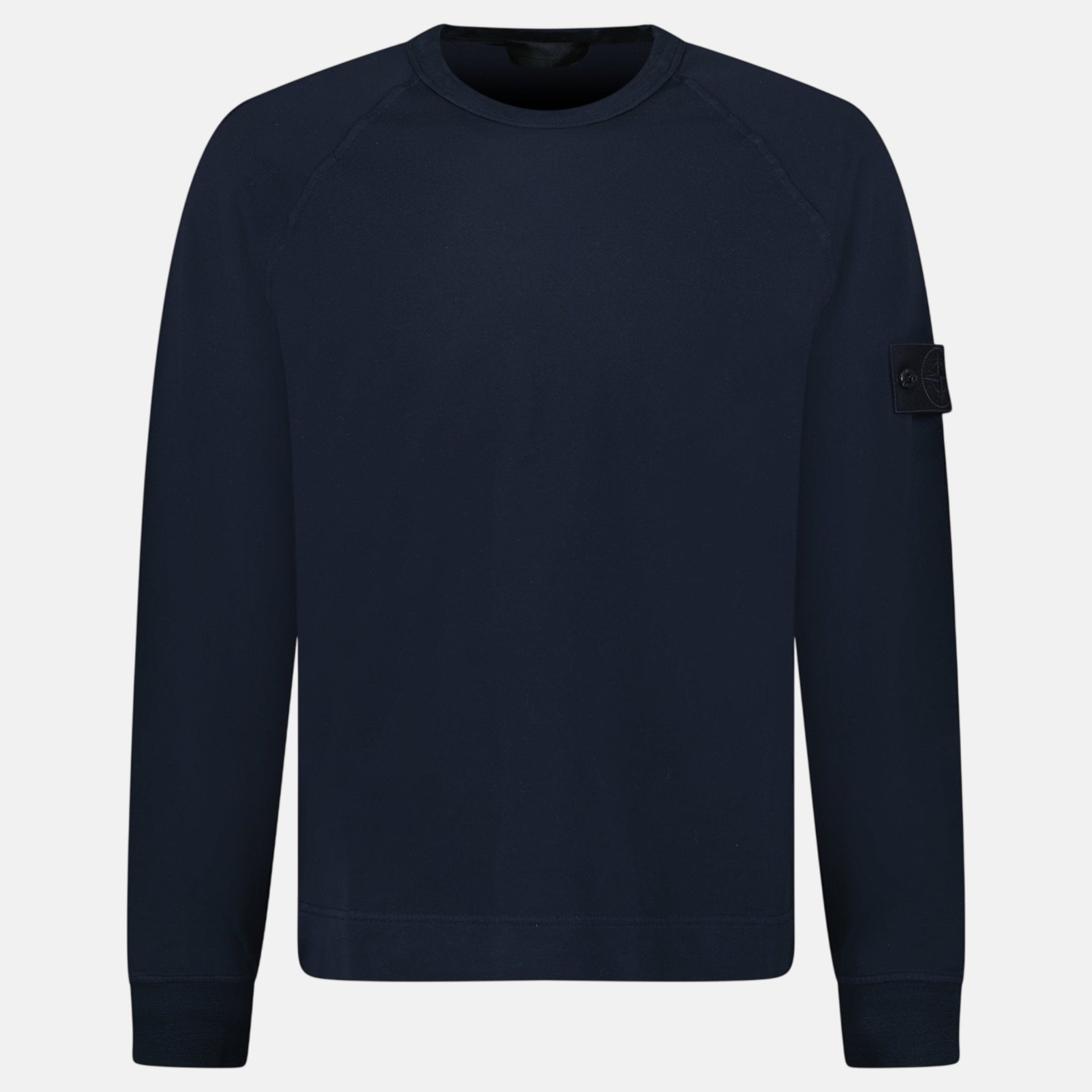 Stone Island Ghost Series Badge Crewneck Sweatshirt Navy – C46 | Studio DOS by Designer Outlet Sales