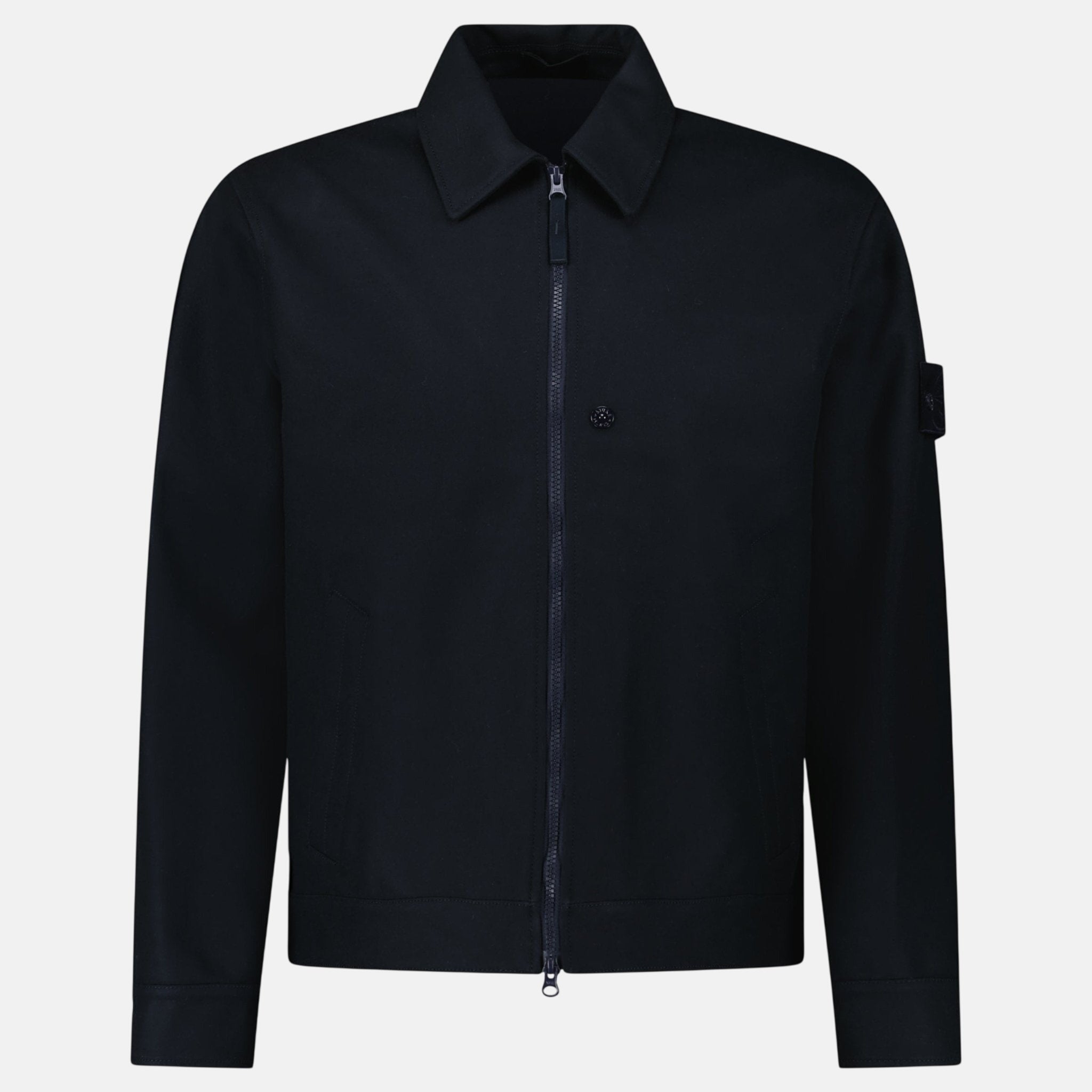 Stone Island Ghost Series Zip - Up Overshirt Navy – Rail 6 | Studio DOS by Designer Outlet Sales