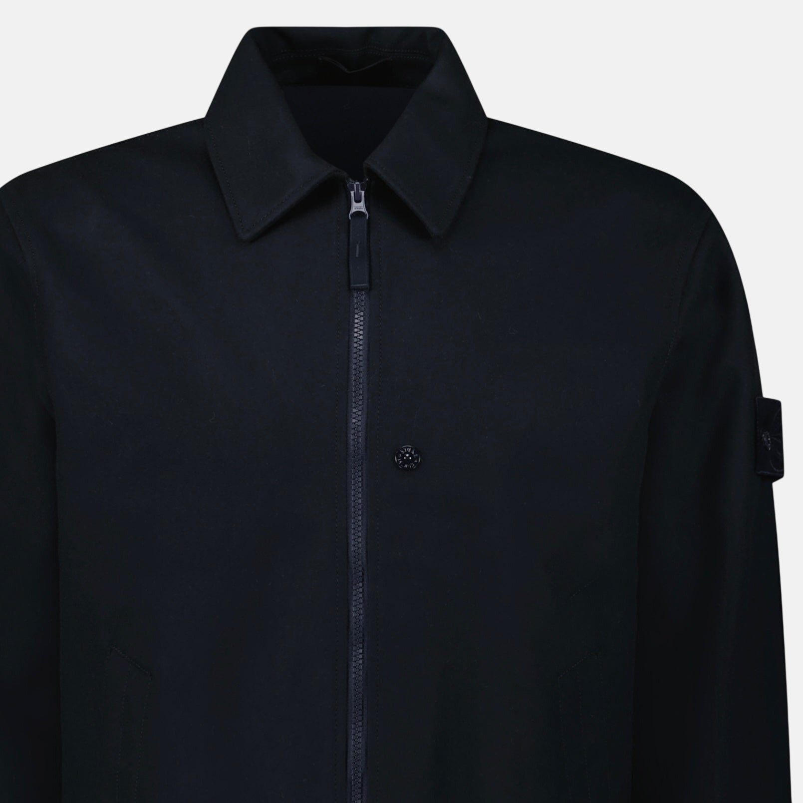 Stone Island Ghost Series Zip - Up Overshirt Navy – Rail 6 | Studio DOS by Designer Outlet Sales