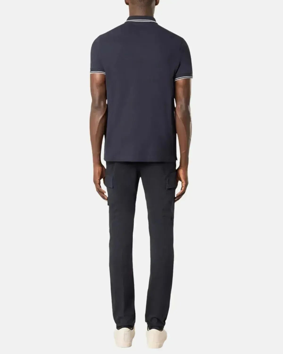 STONE ISLAND MENS 2200007 ORGANIC STRETCH COTTON TIPPED SLIM FIT POLO SHIRT NAVY – STONE-ISLAND-K2S152200007-S0018-V0020-S | Studio DOS by Designer Outlet Sales