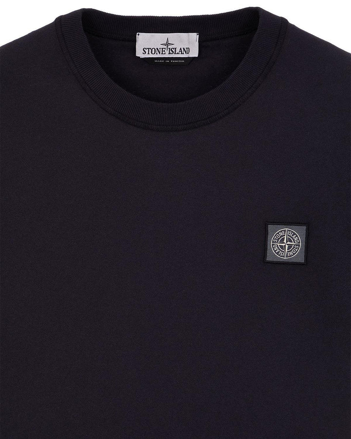 STONE ISLAND MENS 23757 FISSATO EFFECT T-SHIRT NAVY-Designer Outlet Sales