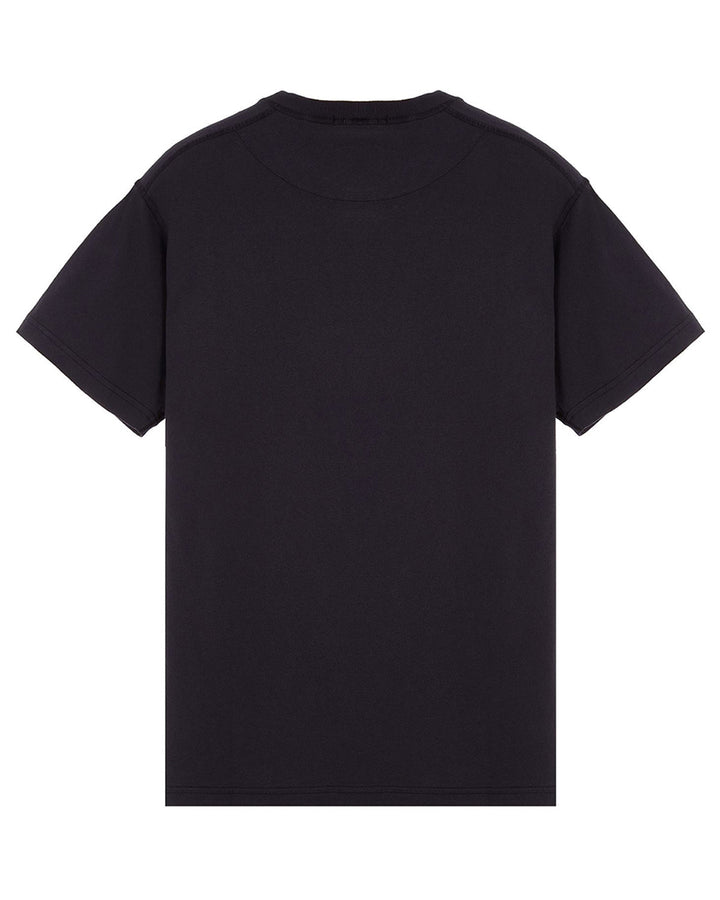 STONE ISLAND MENS 23757 FISSATO EFFECT T-SHIRT NAVY-Designer Outlet Sales